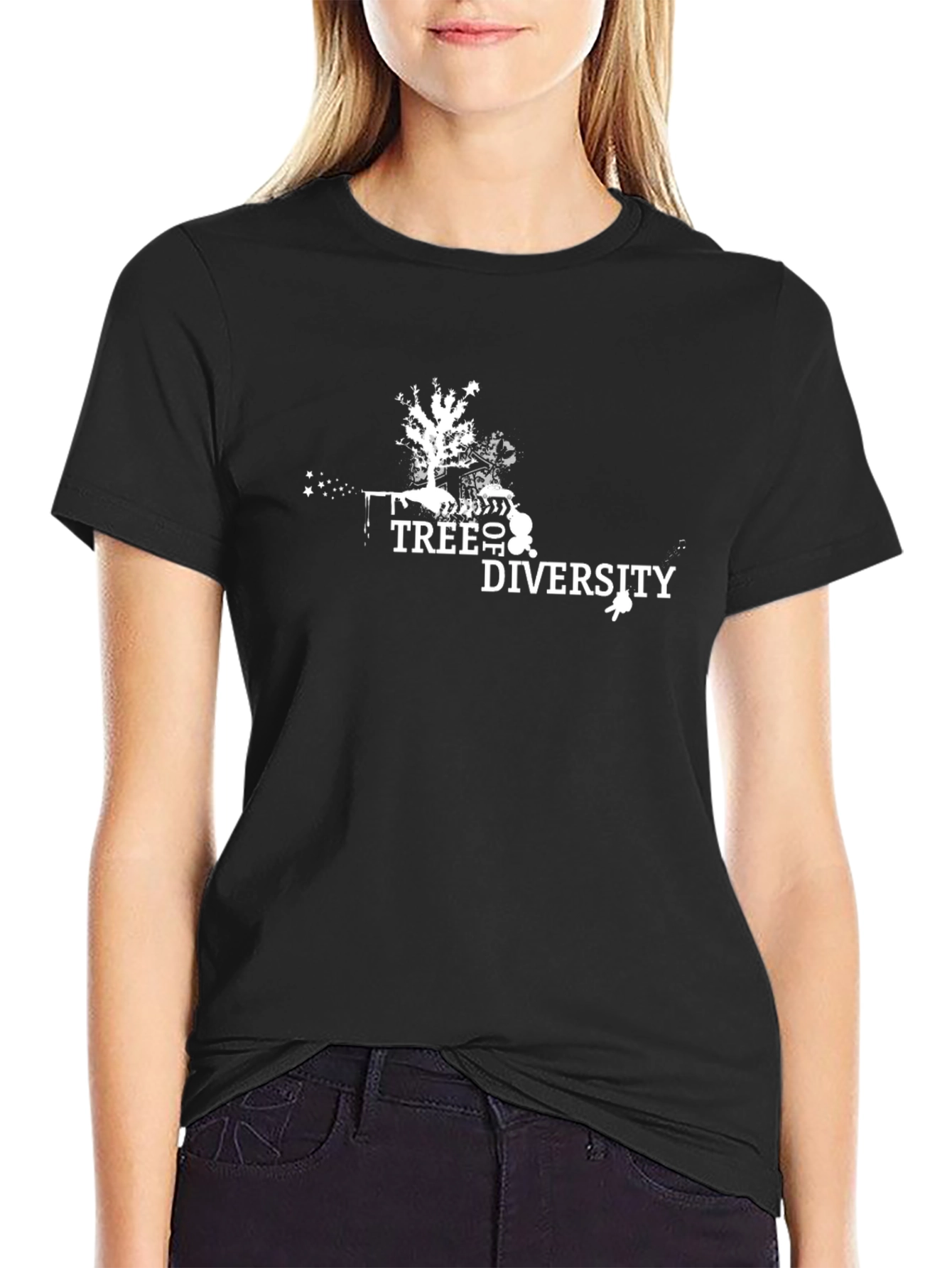 Tree of Diversity Black Graphic Tee