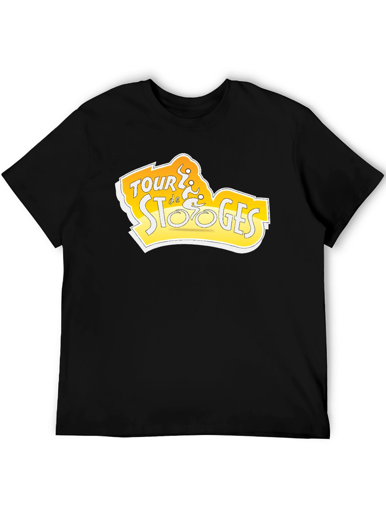 Tour de Stooges Black Cotton T-Shirt