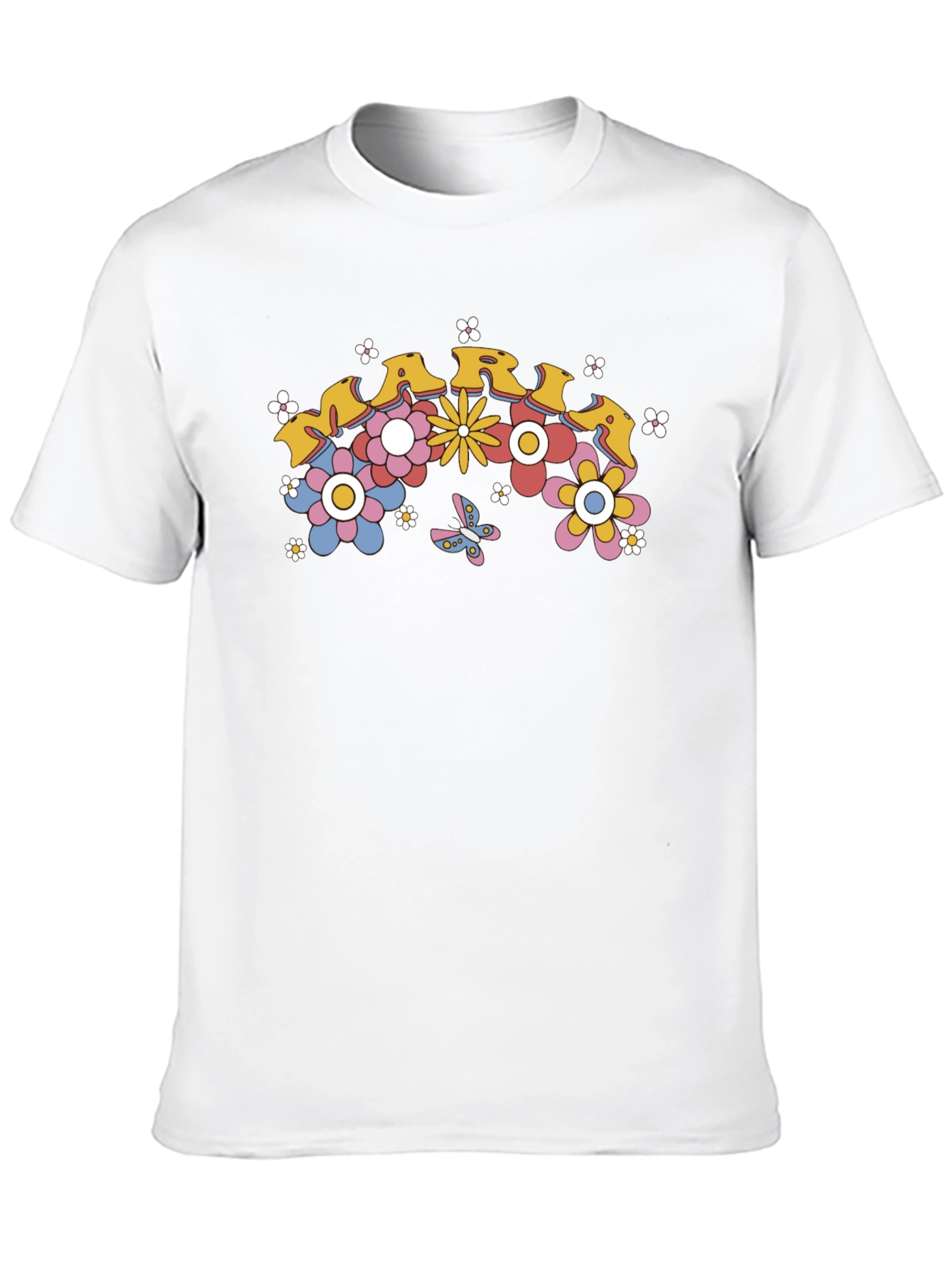 Retro Floral MARI Black Graphic Tee