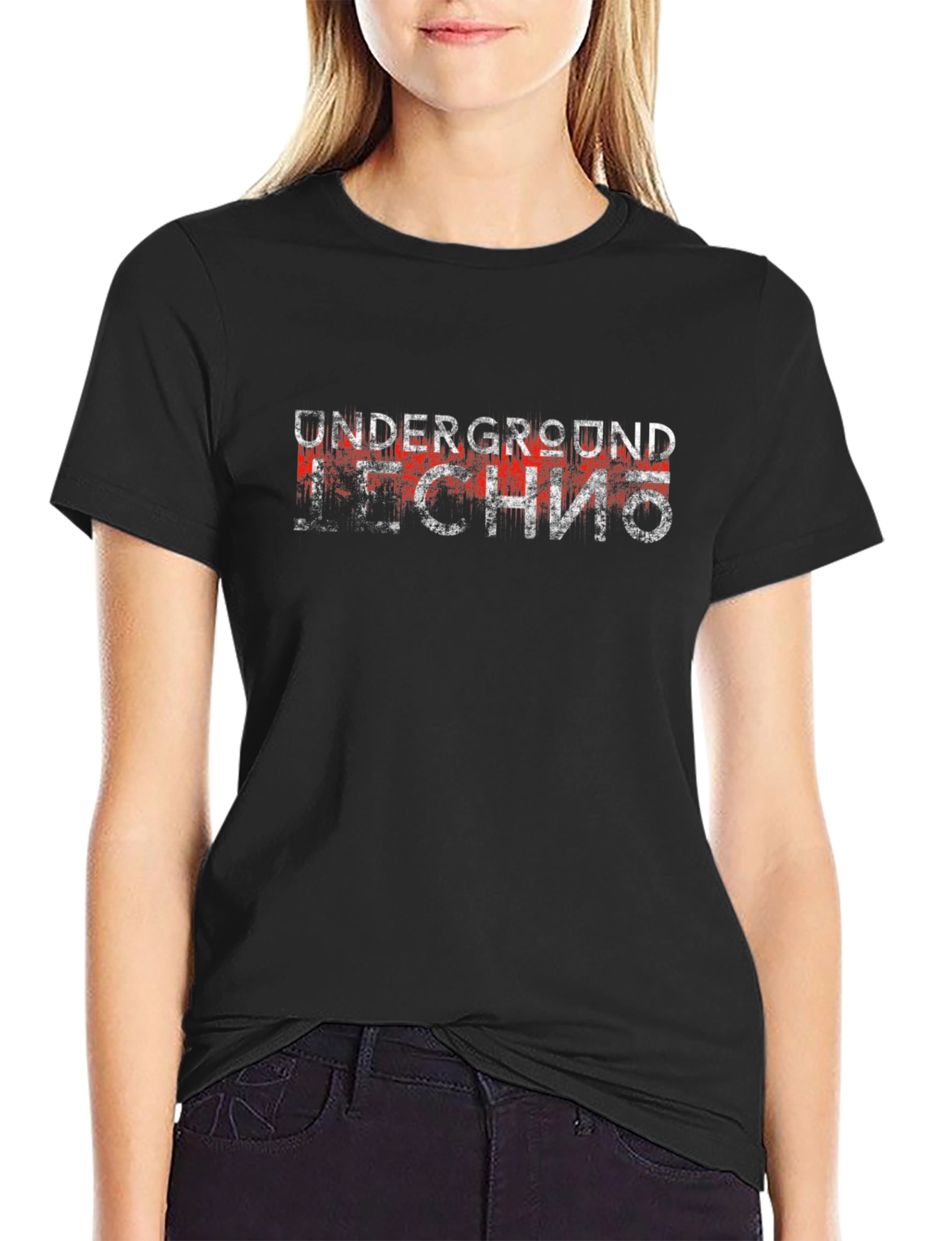 Underground Techno Graphic Tee - Black