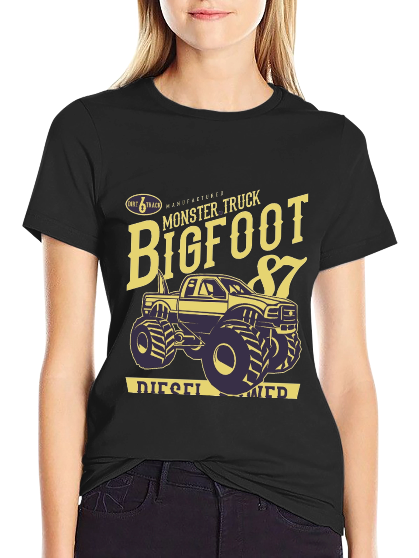 Bigfoot Monster Truck Black T-Shirt
