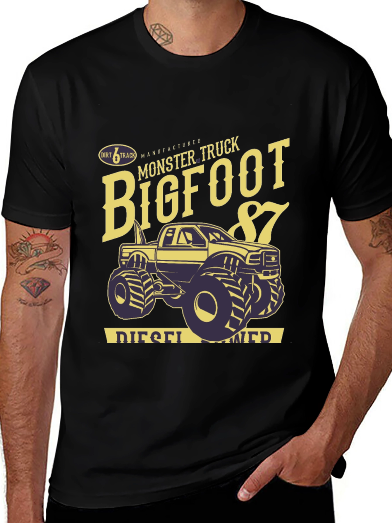 Bigfoot Monster Truck Black T-Shirt