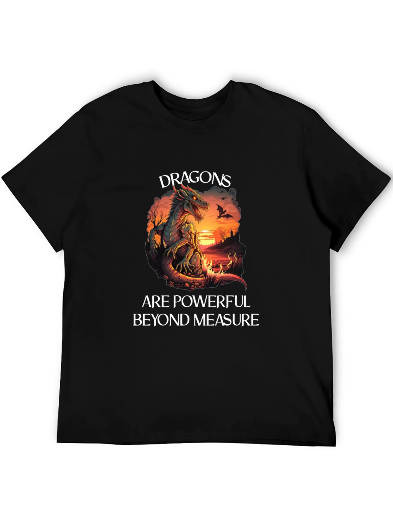 Dragon Powerful Beyond Measure Black T-Shirt