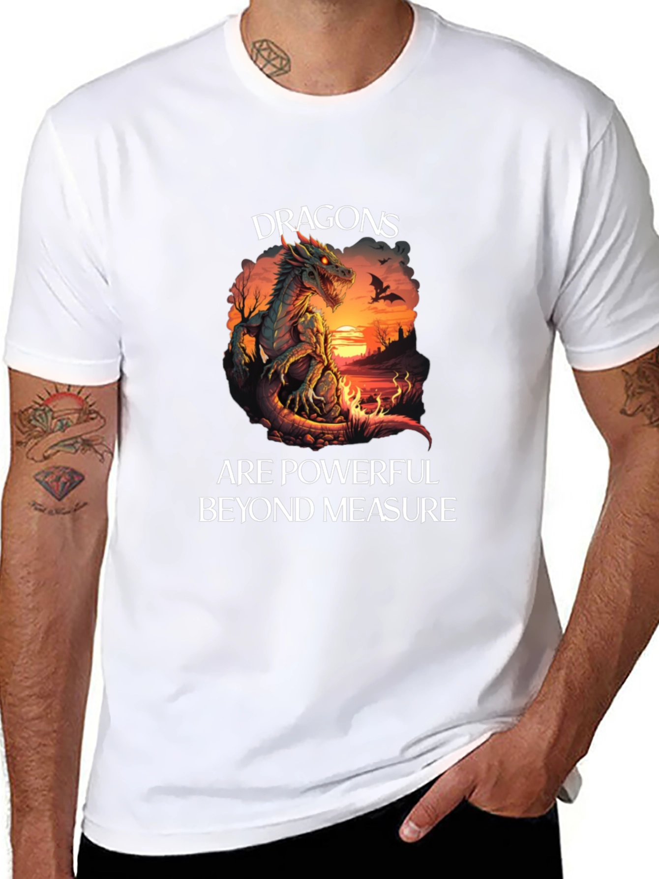 Dragon Powerful Beyond Measure Black T-Shirt