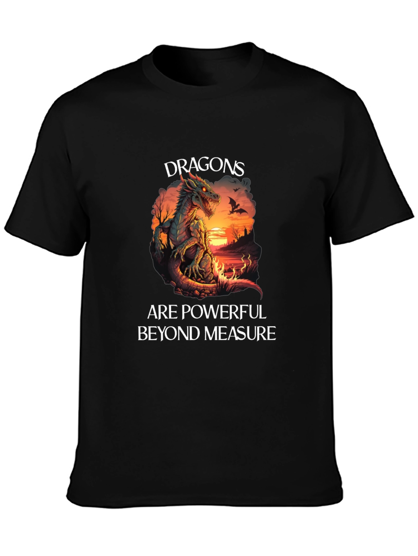 Dragon Powerful Beyond Measure Black T-Shirt