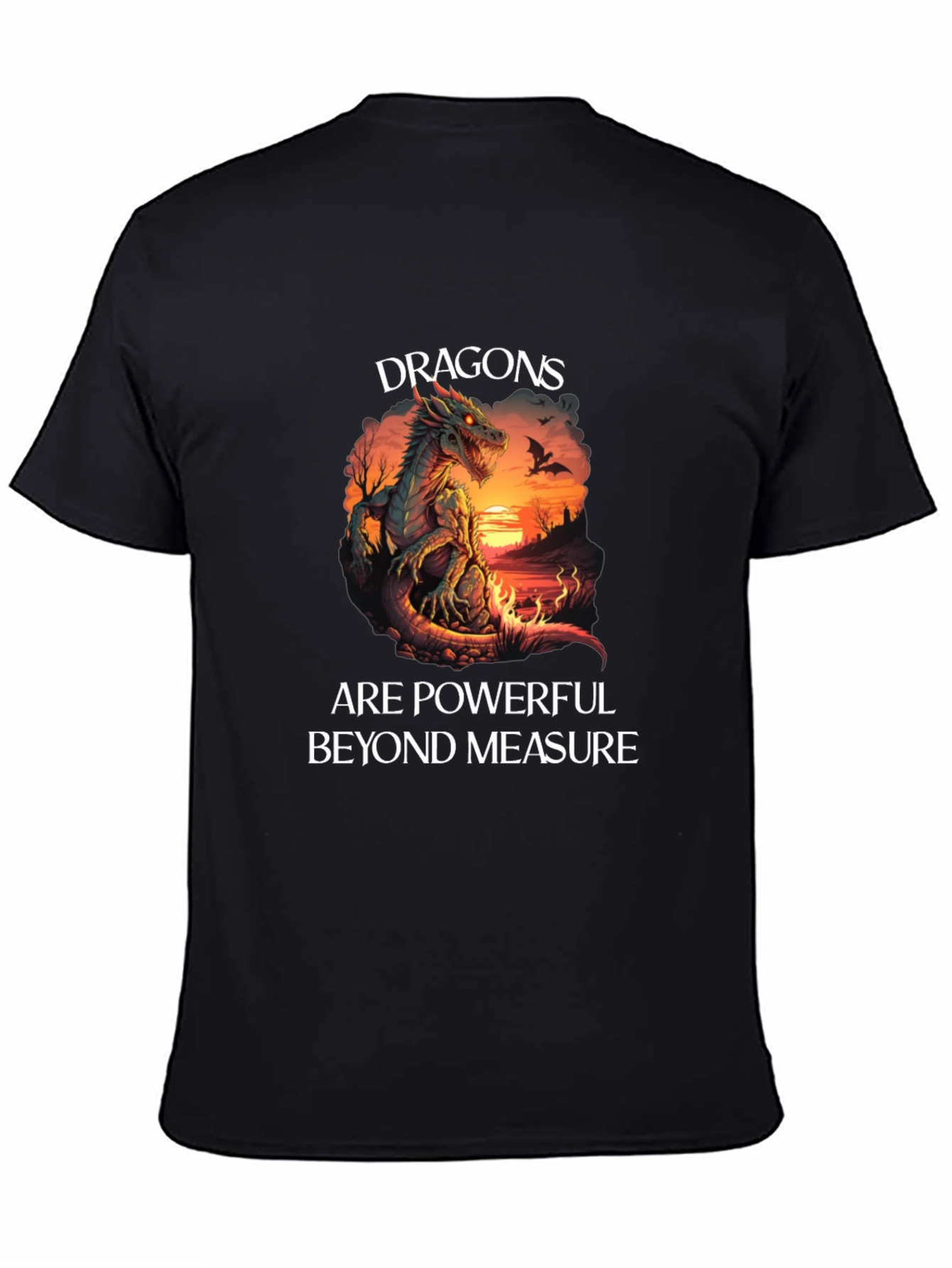 Dragon Powerful Beyond Measure Black T-Shirt