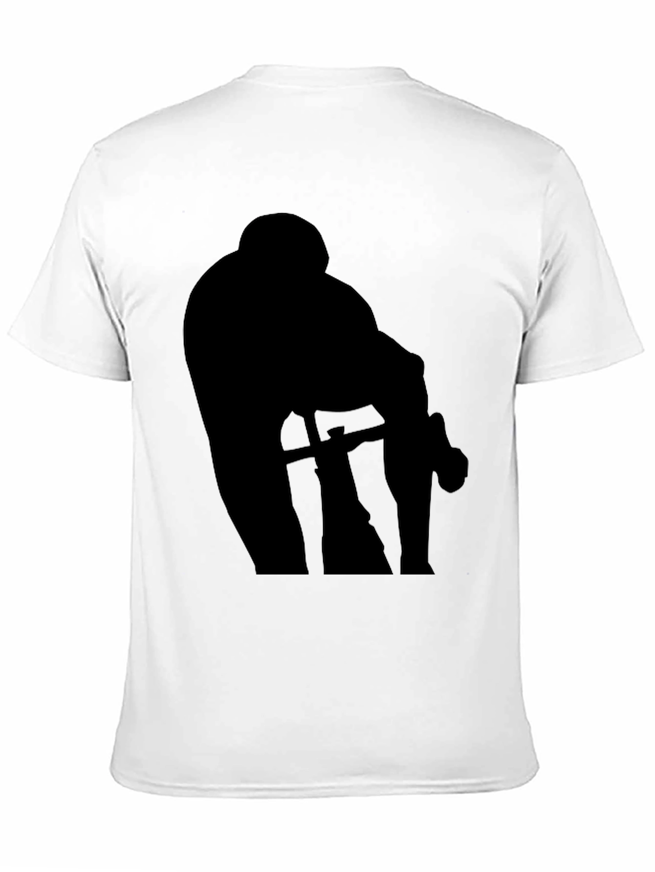 Silhouette Cyclist Black T-Shirt
