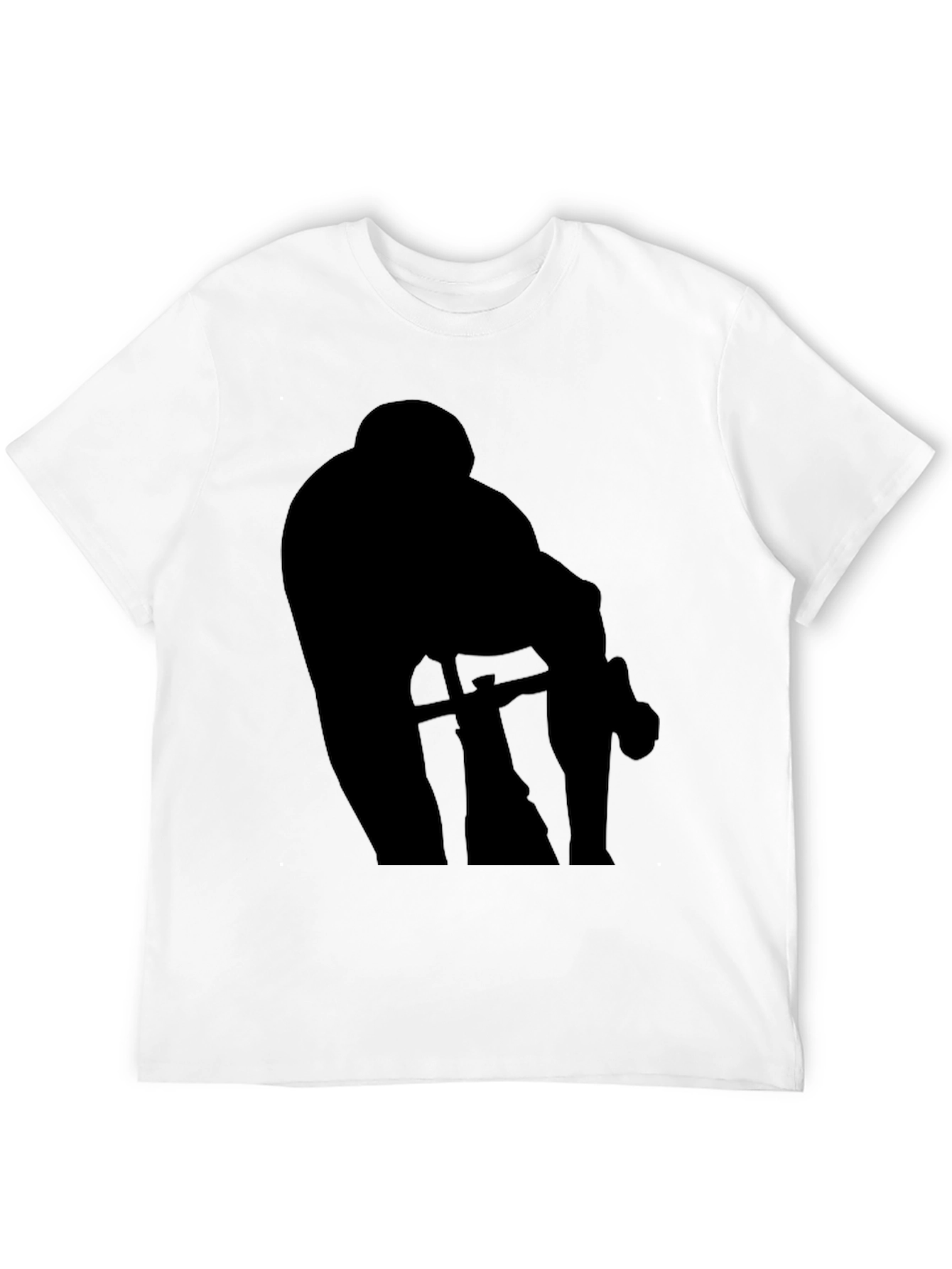 Silhouette Cyclist Black T-Shirt