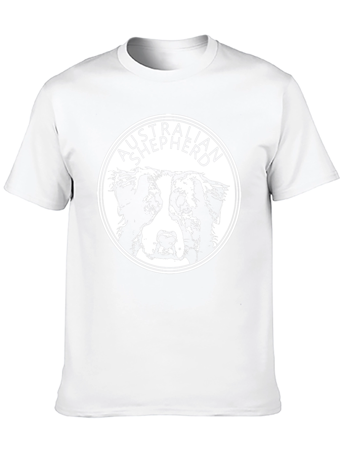 Australian Shepherd Dog T-Shirt - Black Cotton Tee