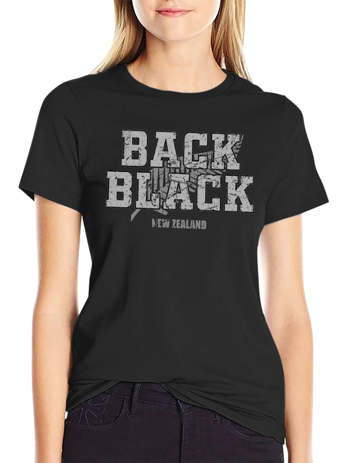 Back Black New Zealand Graphic Tee