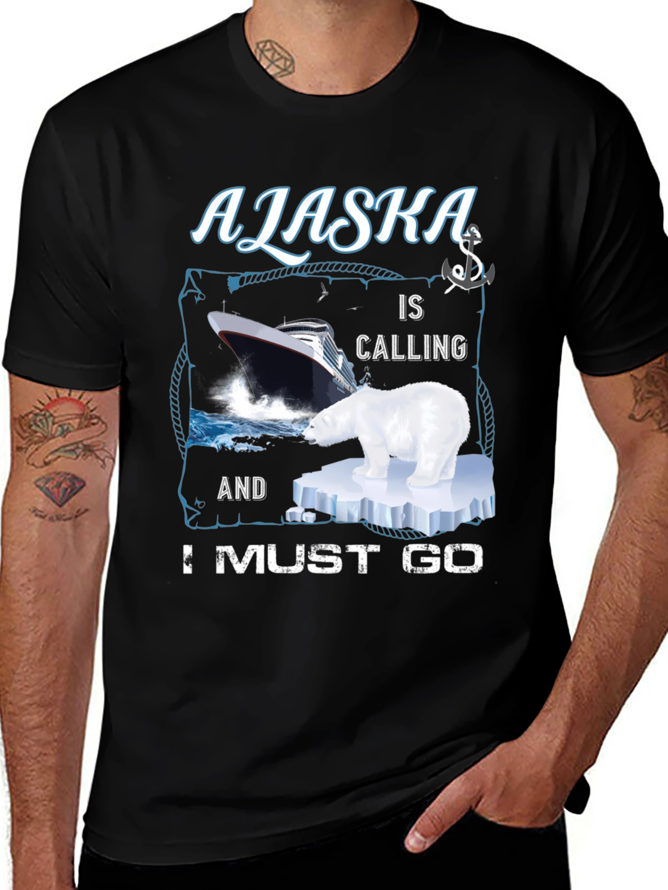 Alaska Cruise T-Shirt: Polar Bear Ship Adventure