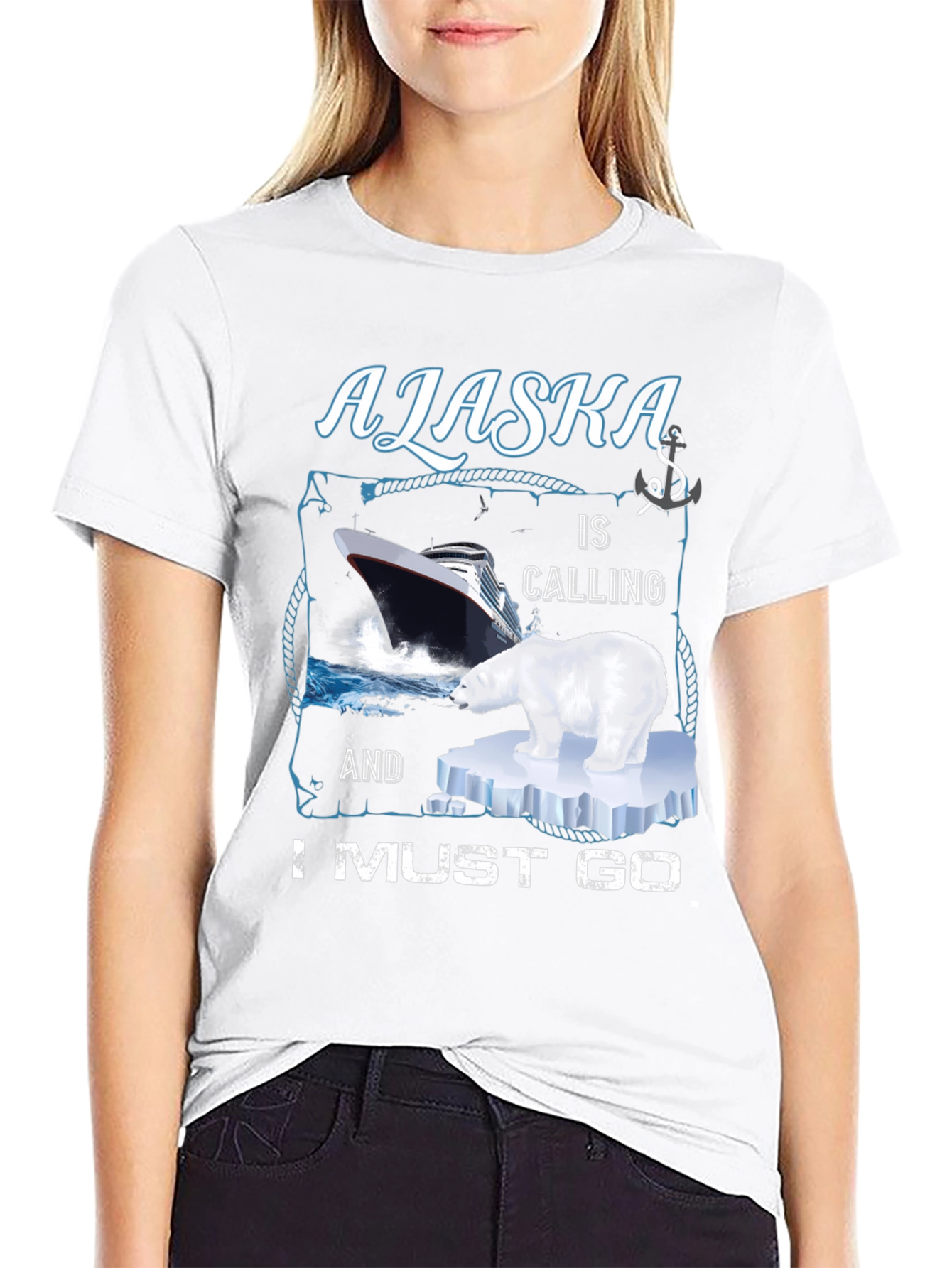Alaska Cruise T-Shirt: Polar Bear Ship Adventure
