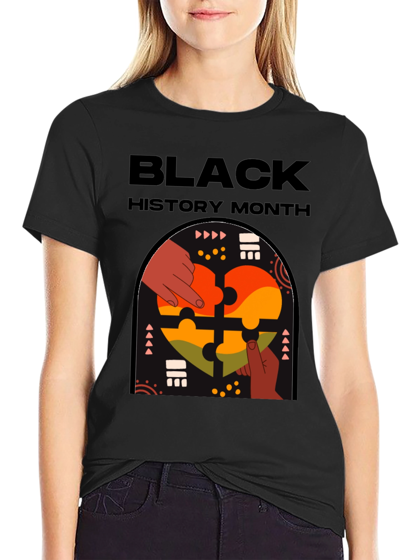 Black History Month Puzzle Piece Tee