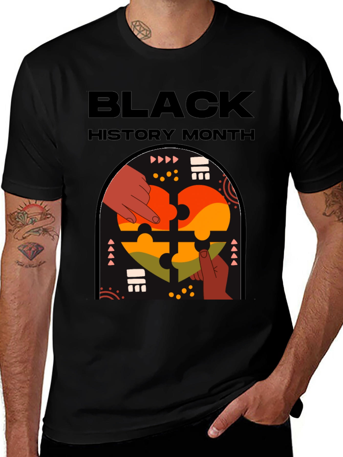 Black History Month Puzzle Piece Tee