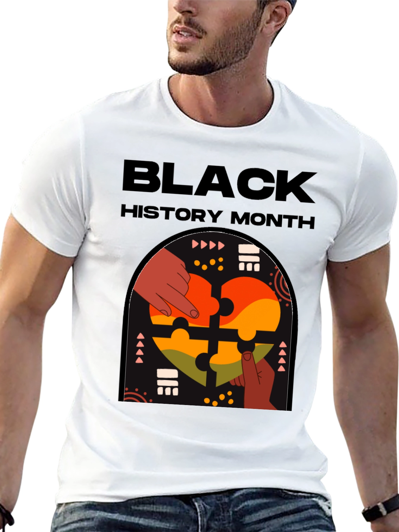 Black History Month Puzzle Piece Tee
