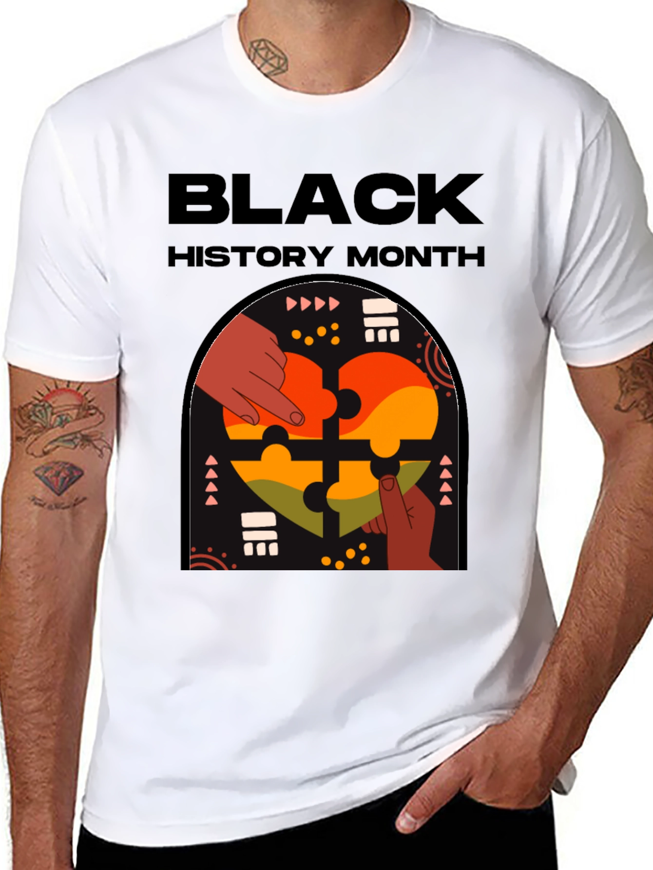 Black History Month Puzzle Piece Tee