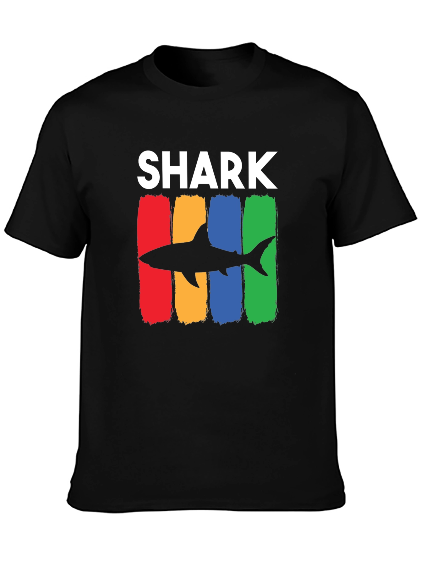 Shark Graphic Tee - Cool Mens Black T-Shirt
