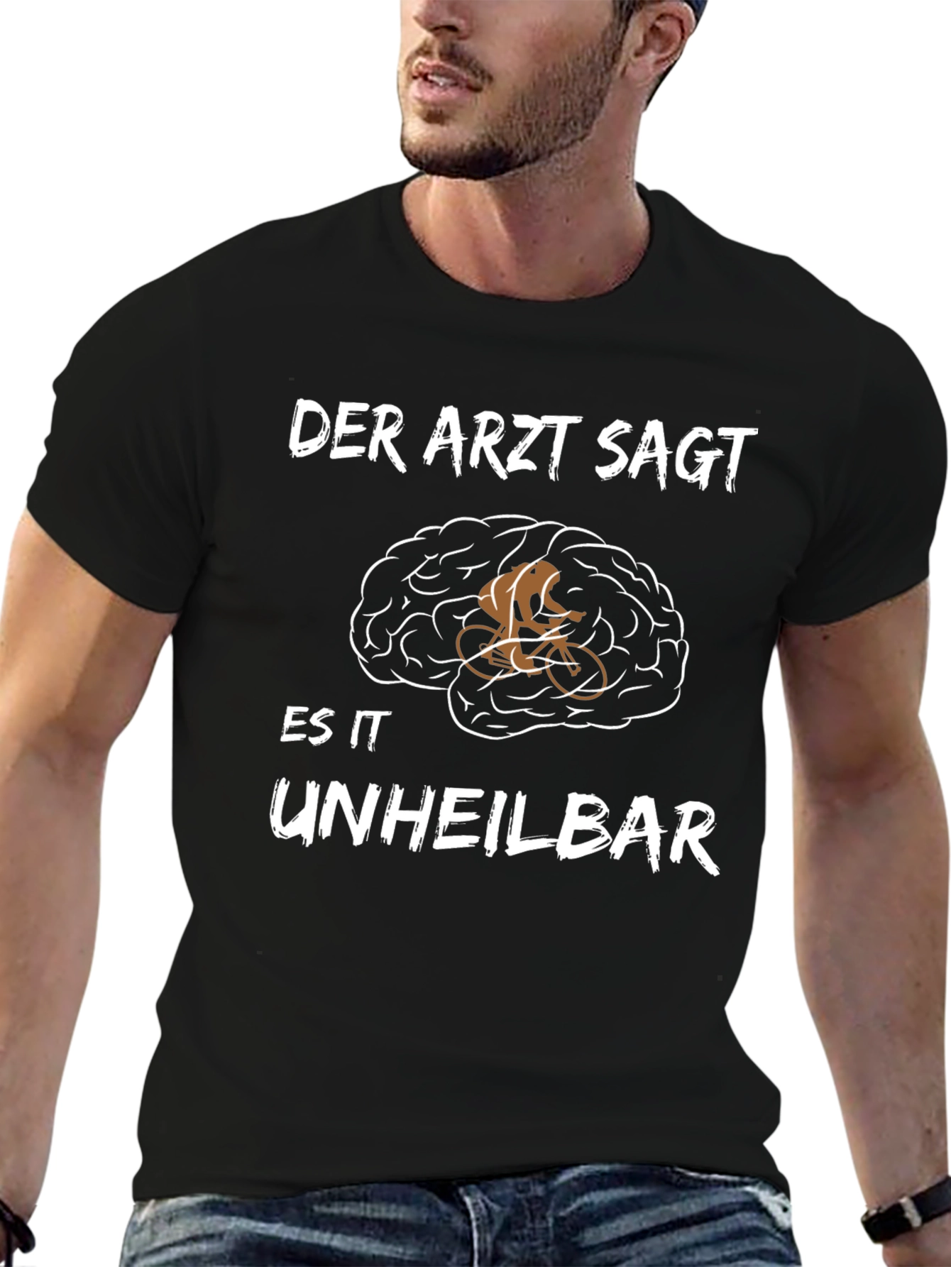 Cycling Brain T-Shirt - Funny German Novelty Tee
