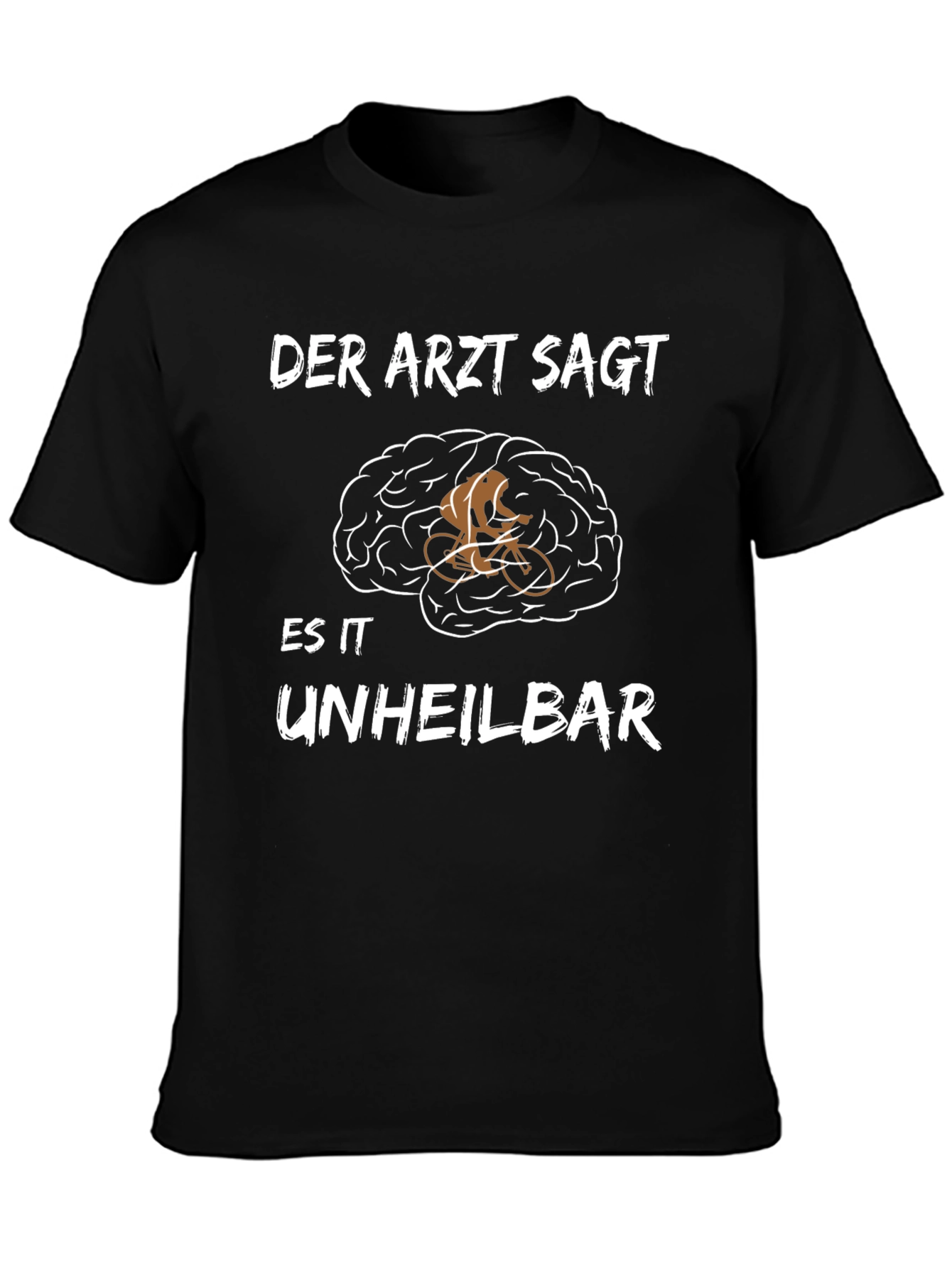 Cycling Brain T-Shirt - Funny German Novelty Tee