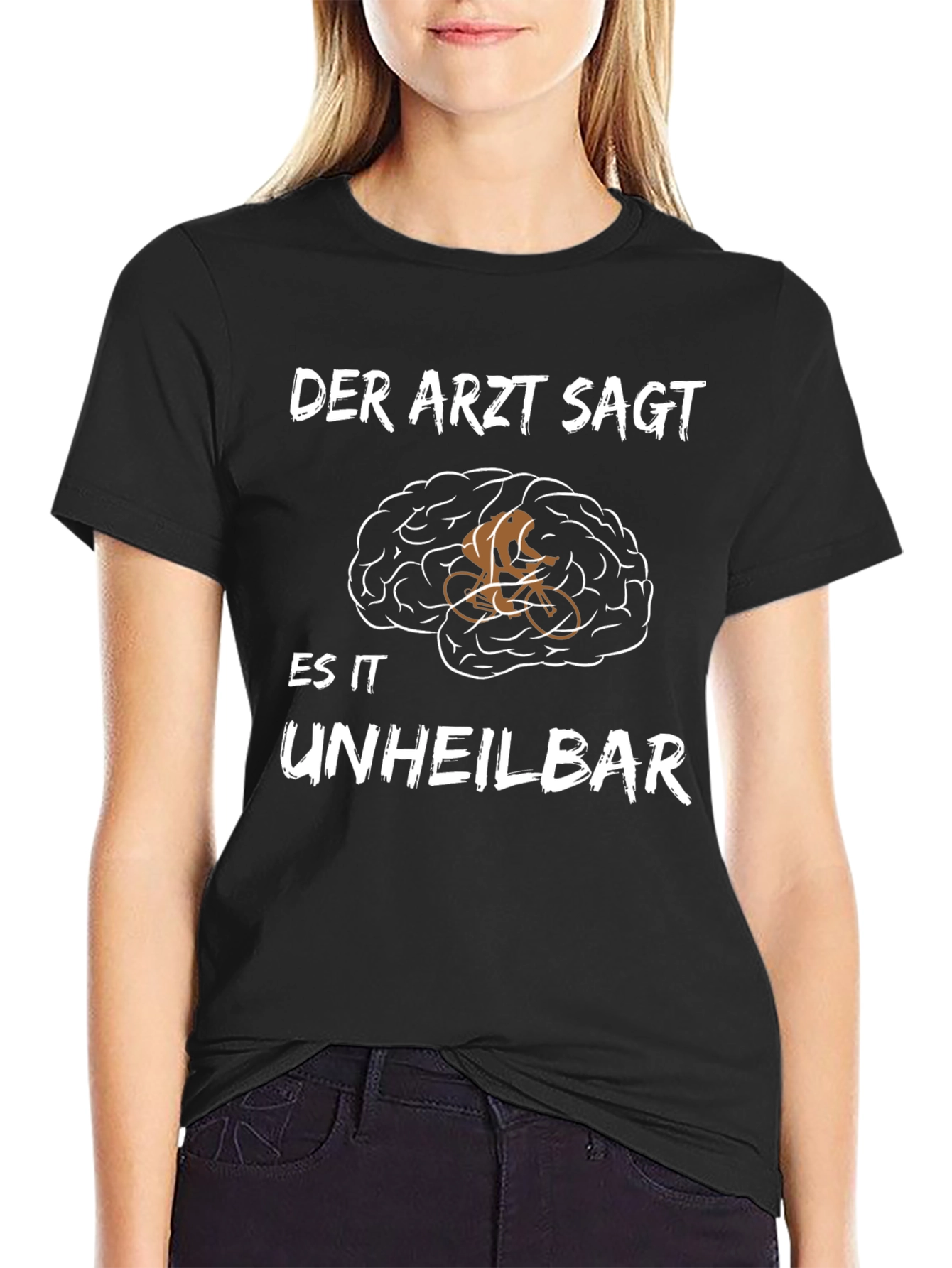 Cycling Brain T-Shirt - Funny German Novelty Tee