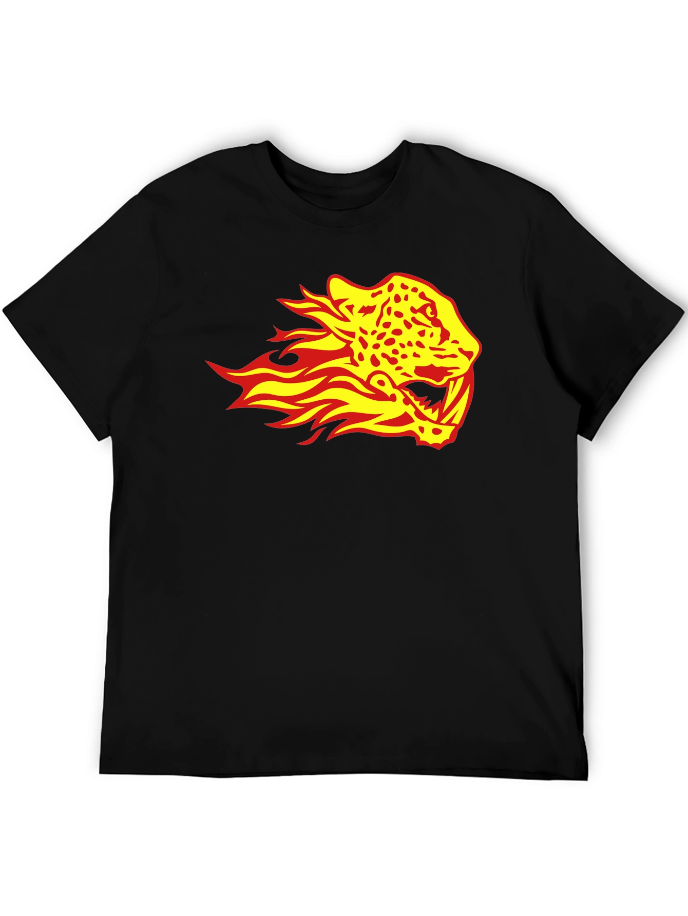 Fiery Jaguar Graphic Tee - Black