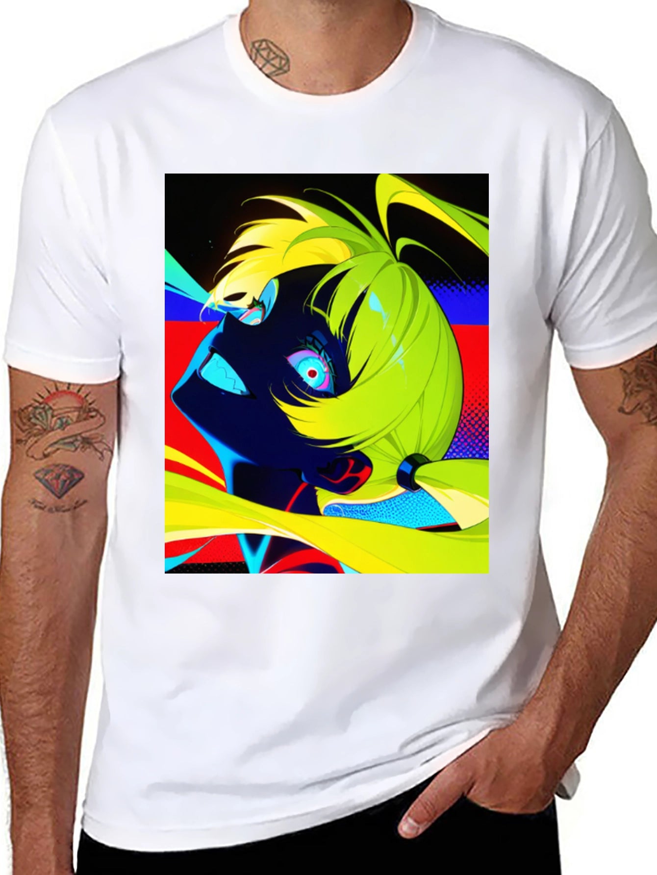 Cyberpunk Anime T-Shirt - Vibrant Graphic Tee