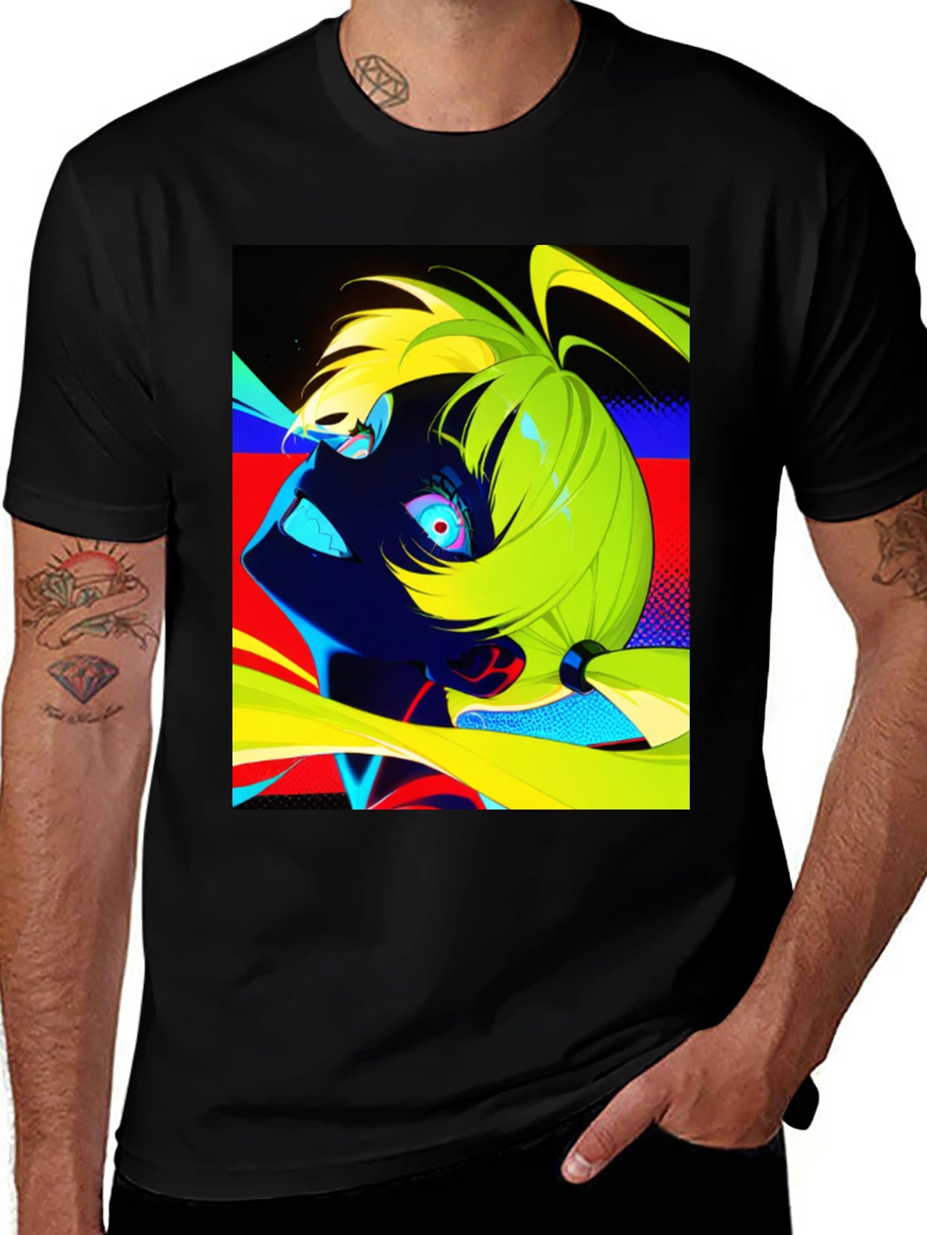 Cyberpunk Anime T-Shirt - Vibrant Graphic Tee
