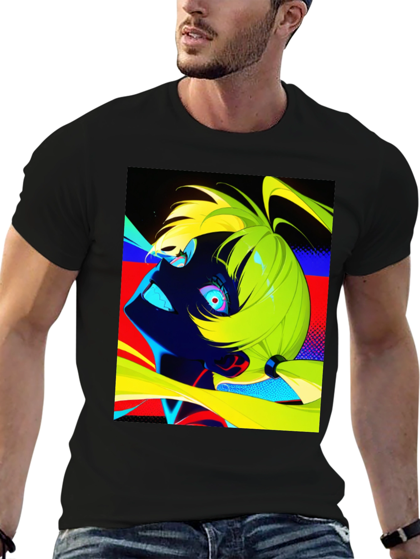 Cyberpunk Anime T-Shirt - Vibrant Graphic Tee