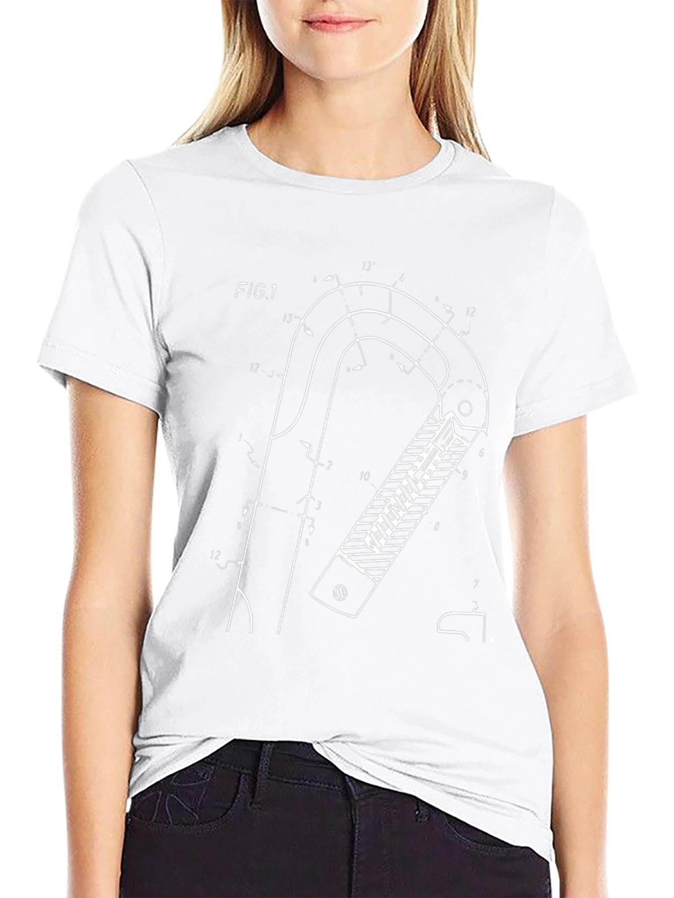 Climbing Carabiner Patent Black T-Shirt