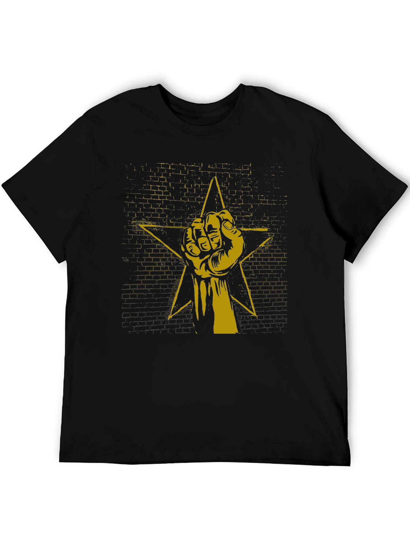 Fist Star Graphic T-Shirt - Black