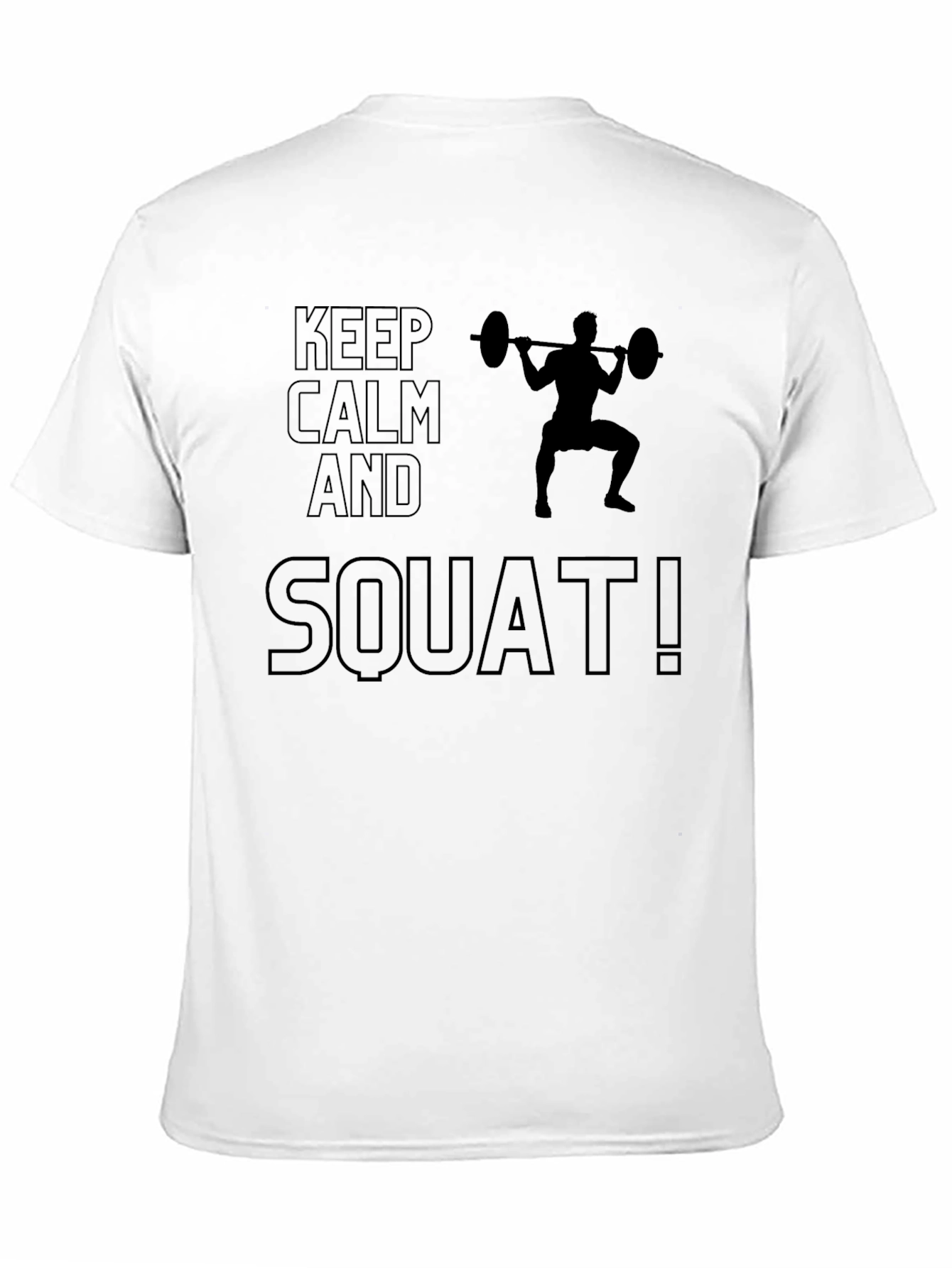 Keep Calm and Squat Mens Black T-Shirt