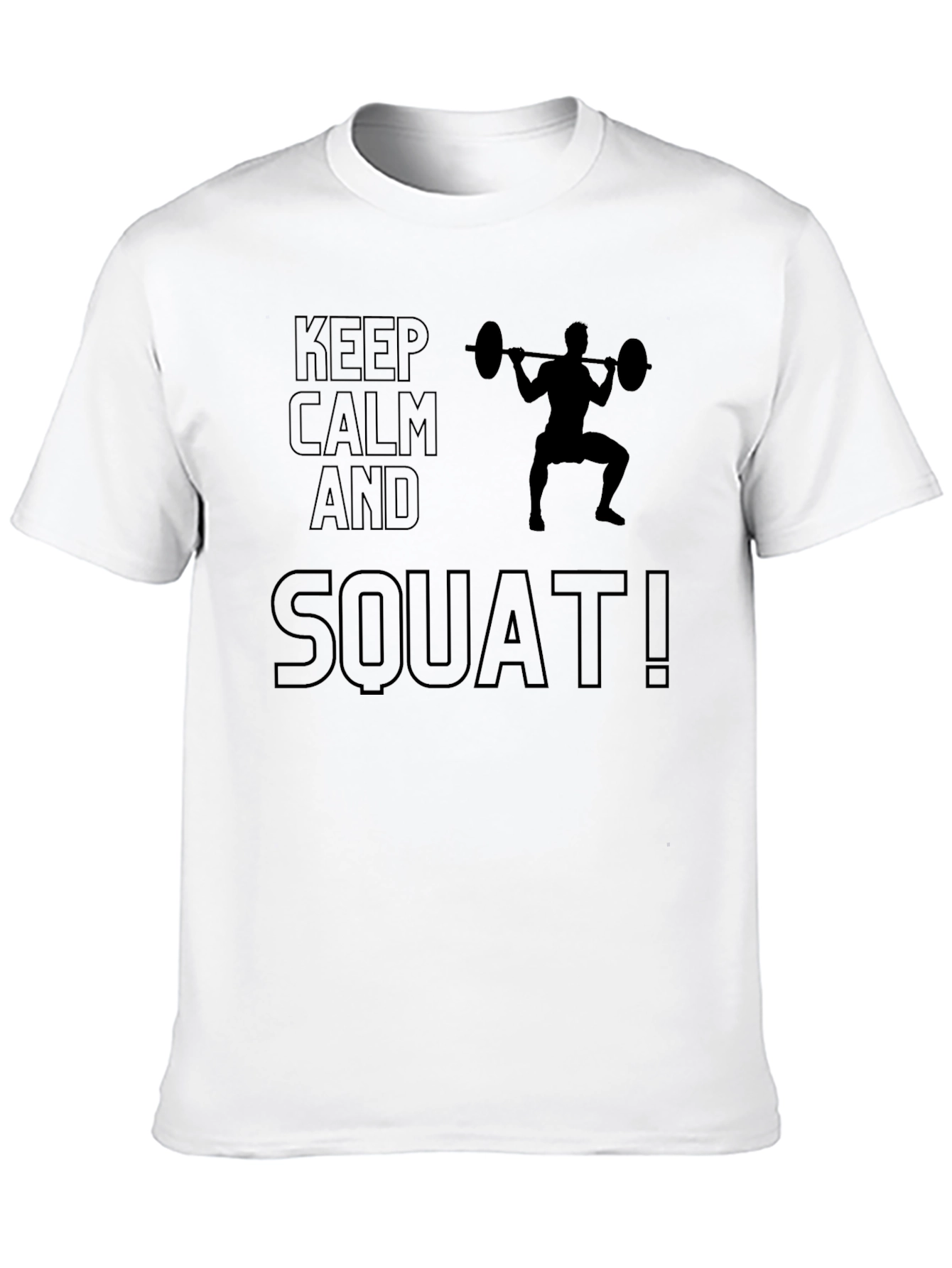 Keep Calm and Squat Mens Black T-Shirt