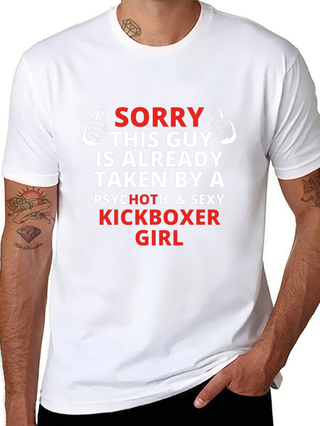 Funny Kickboxer Girlfriend Graphic T-Shirt