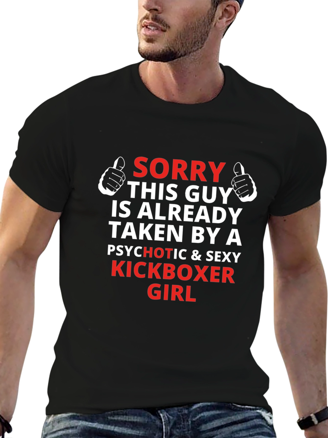 Funny Kickboxer Girlfriend Graphic T-Shirt