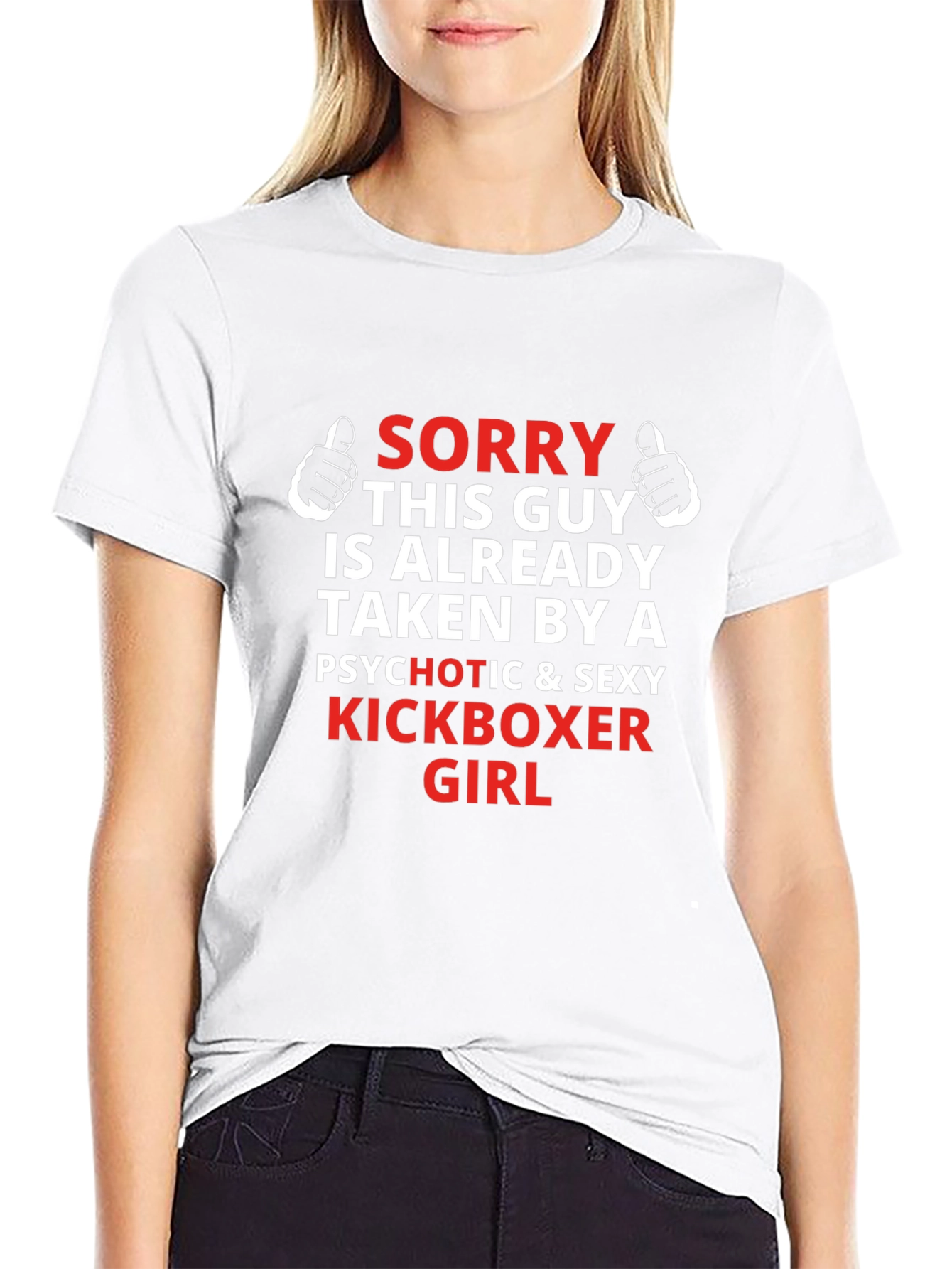 Funny Kickboxer Girlfriend Graphic T-Shirt