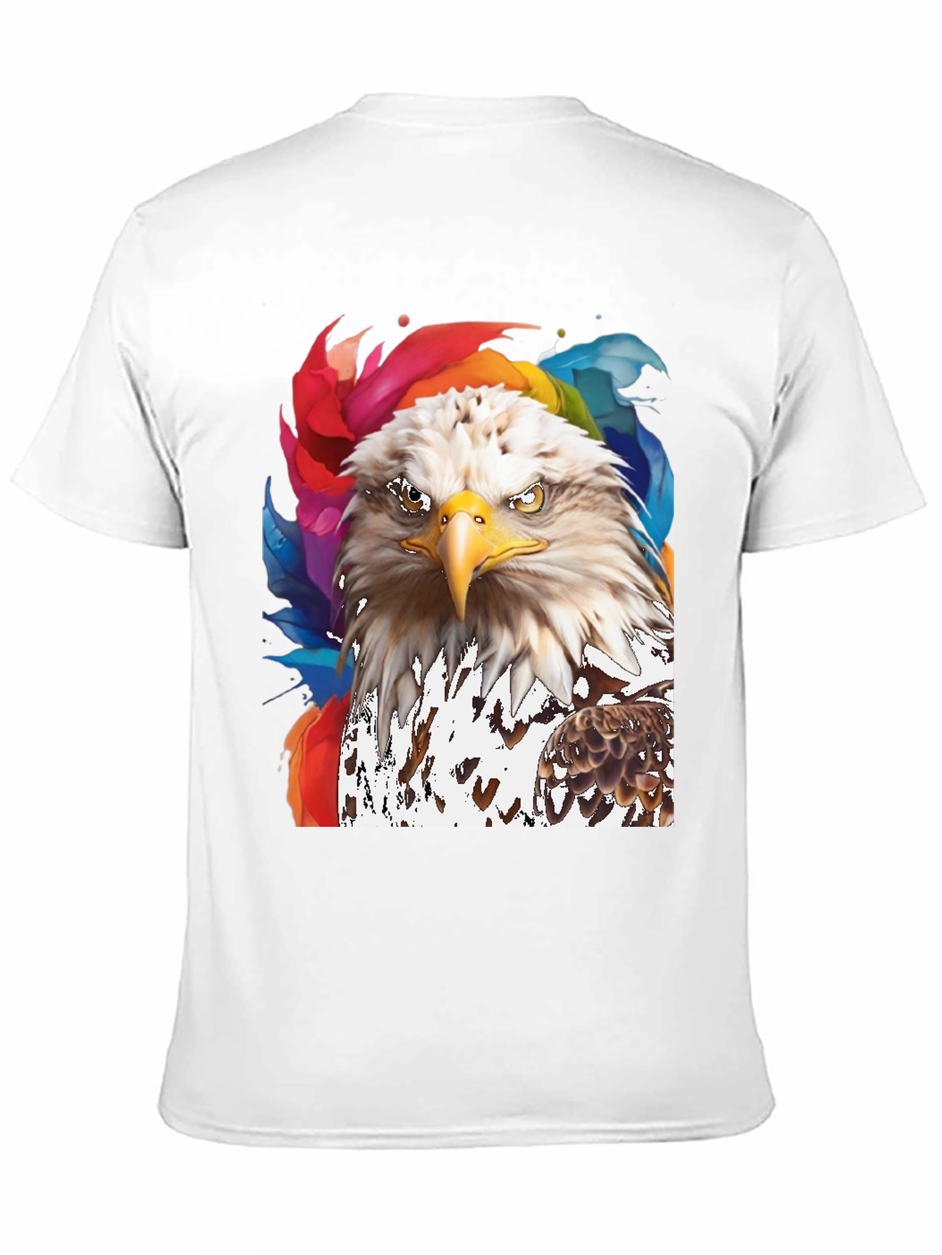 Bald Eagle Graphic Print Mens Black T-Shirt