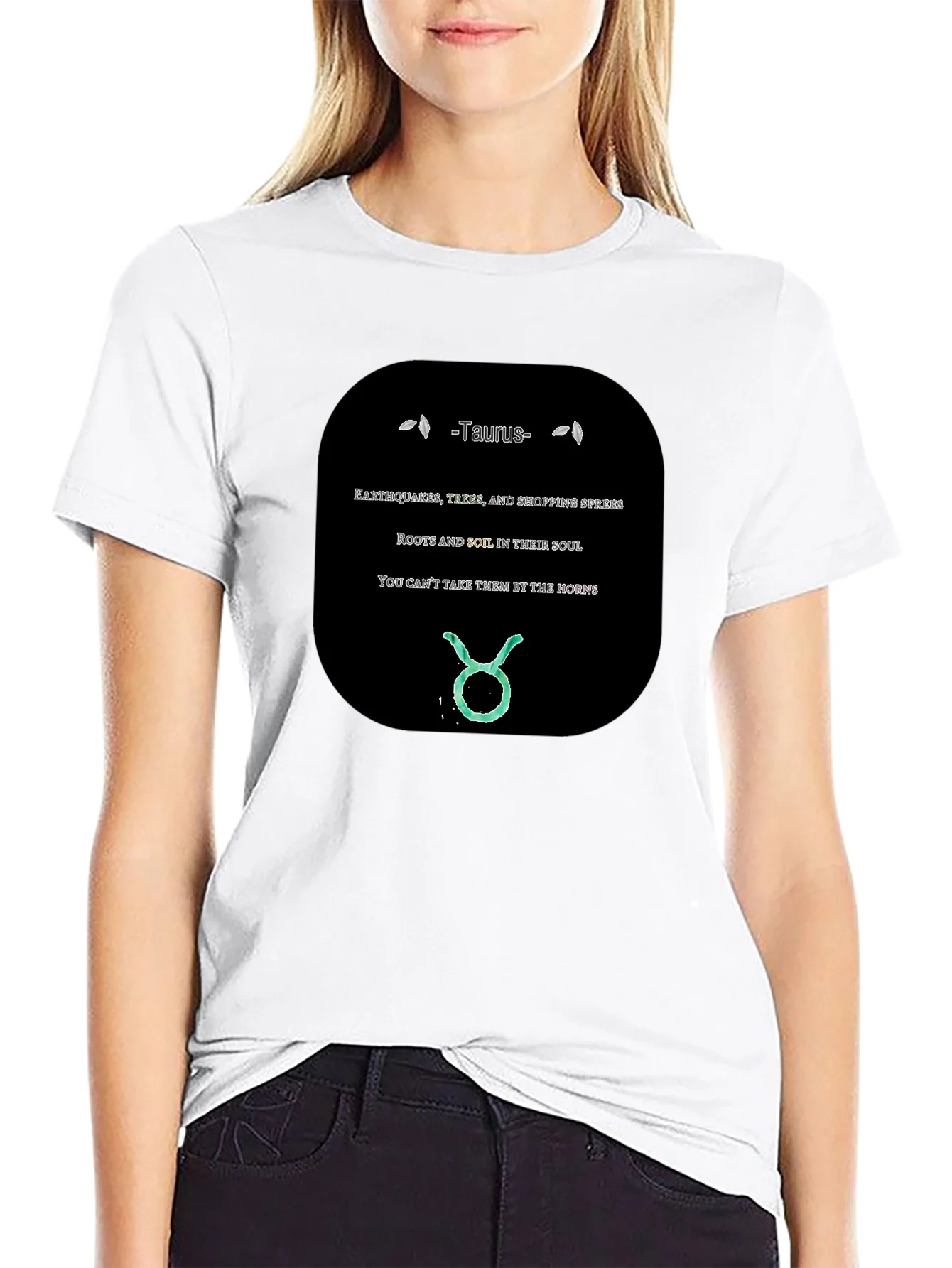 Taurus Zodiac Sign Black Graphic Tee