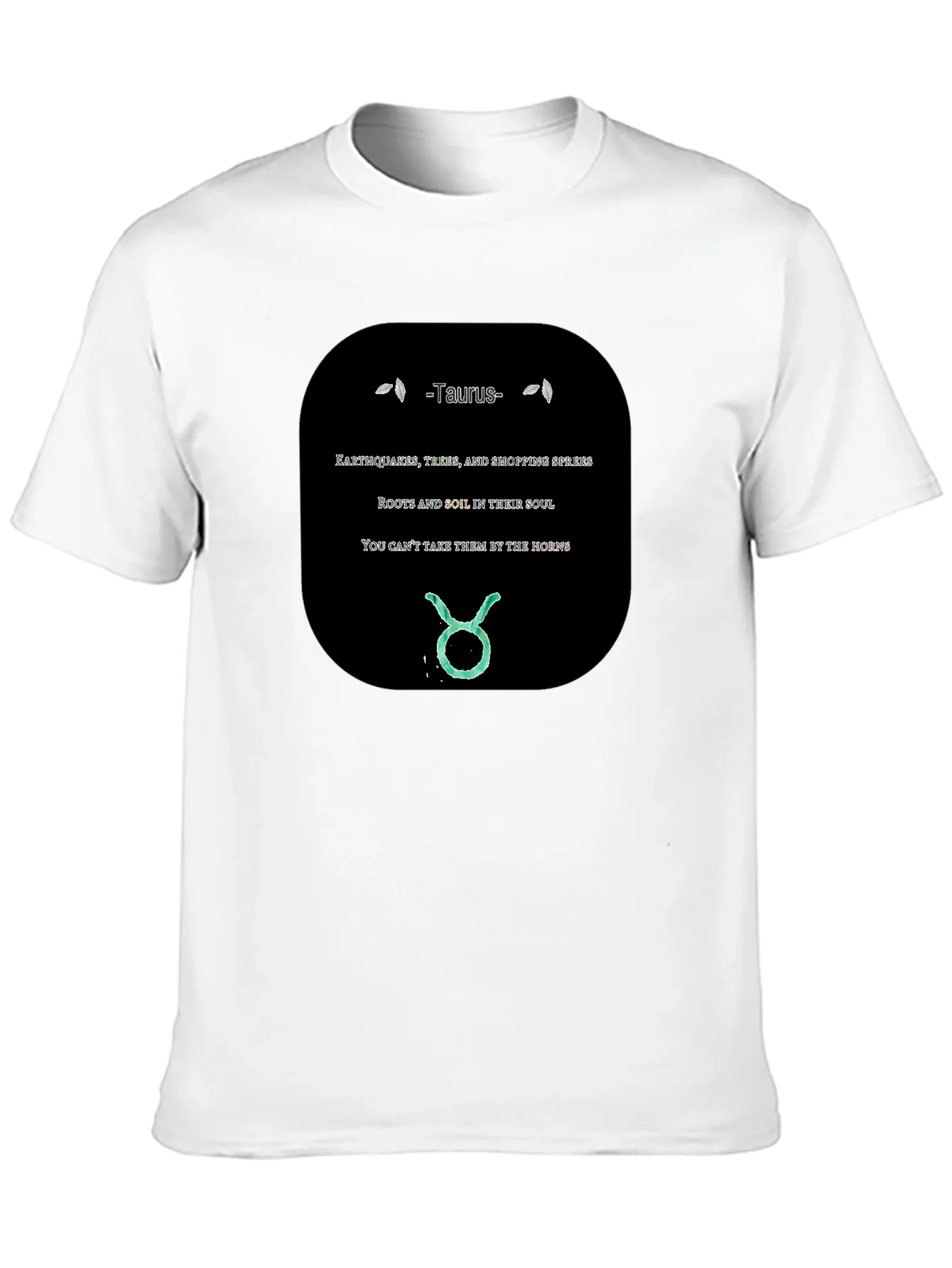 Taurus Zodiac Sign Black Graphic Tee