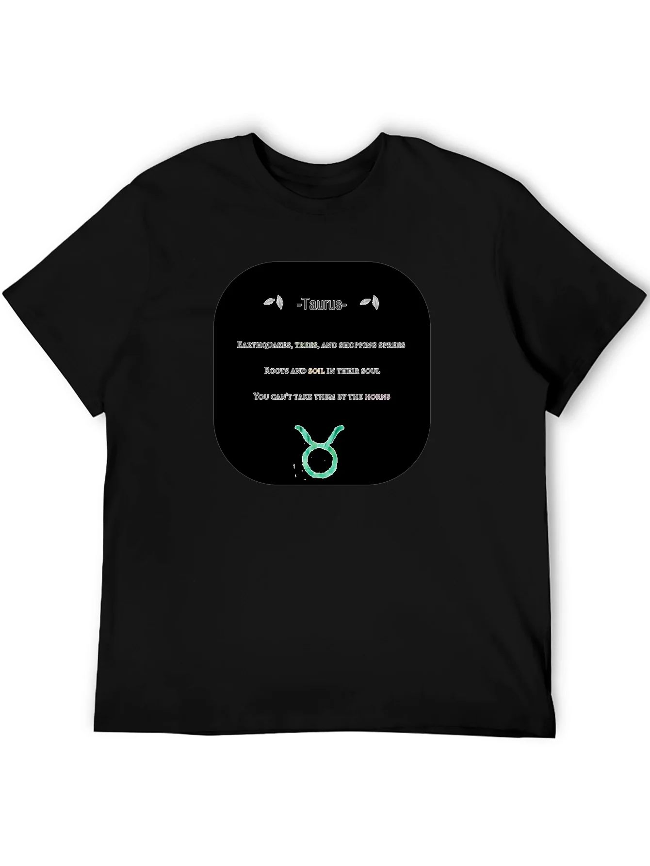 Taurus Zodiac Sign Black Graphic Tee