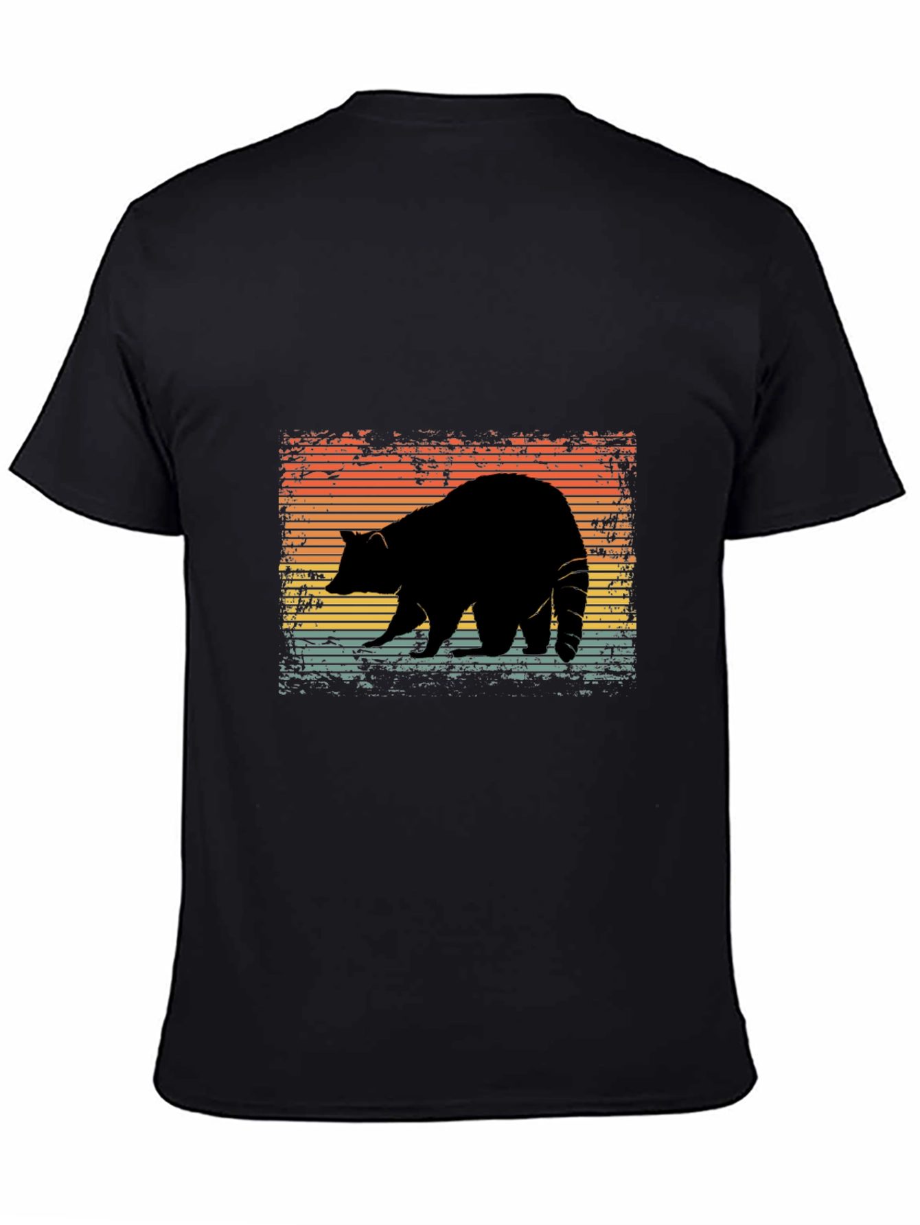 Retro Raccoon Silhouette Graphic Tee