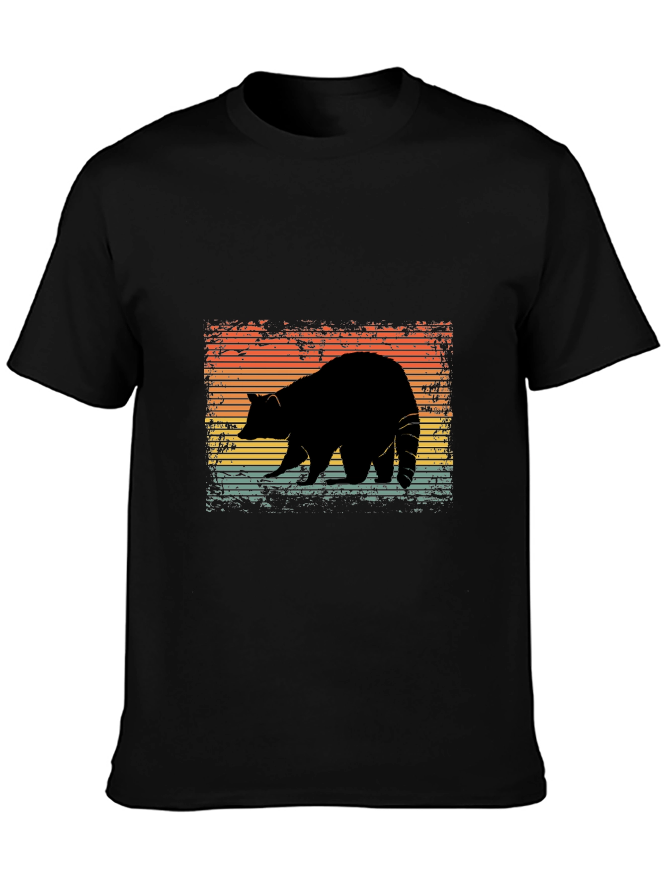 Retro Raccoon Silhouette Graphic Tee