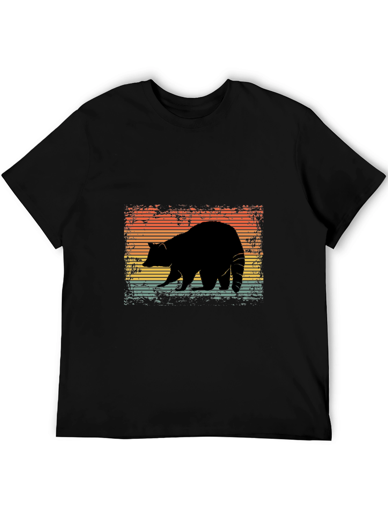 Retro Raccoon Silhouette Graphic Tee