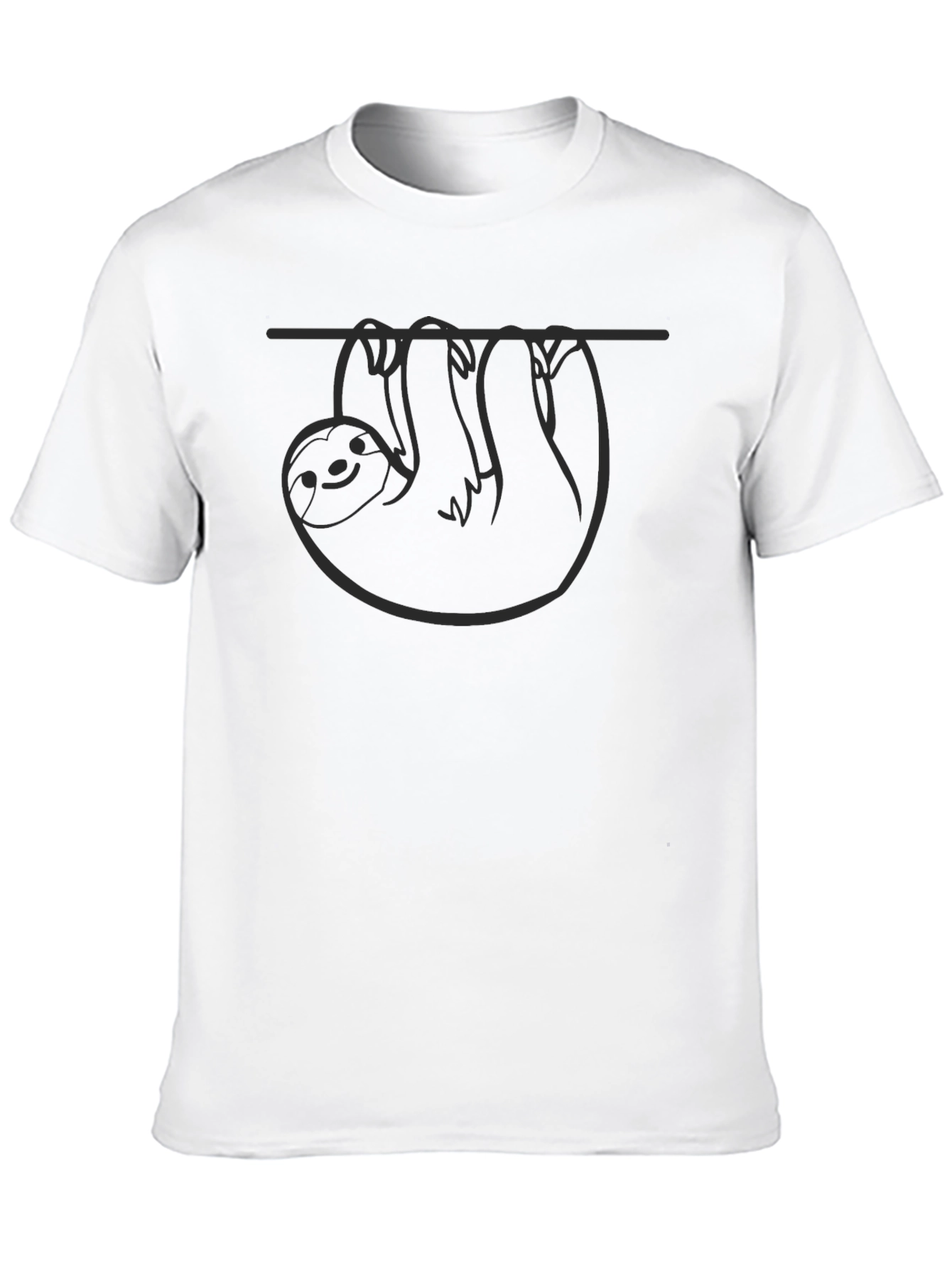 Sloth Hang Loose Black Graphic Tee