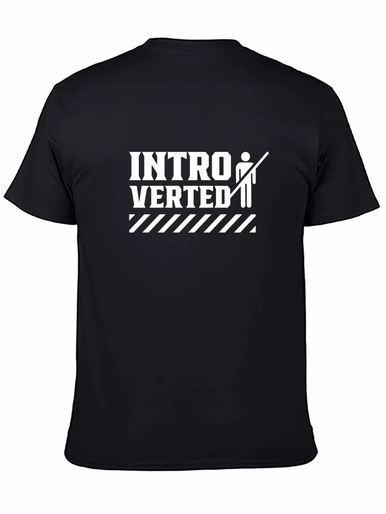 Introverted Graphic Tee - Soft Black Cotton T-Shirt