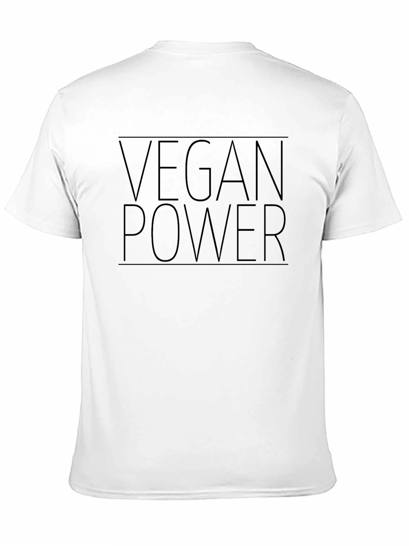 Vegan Power T-Shirt - Black Modern Design