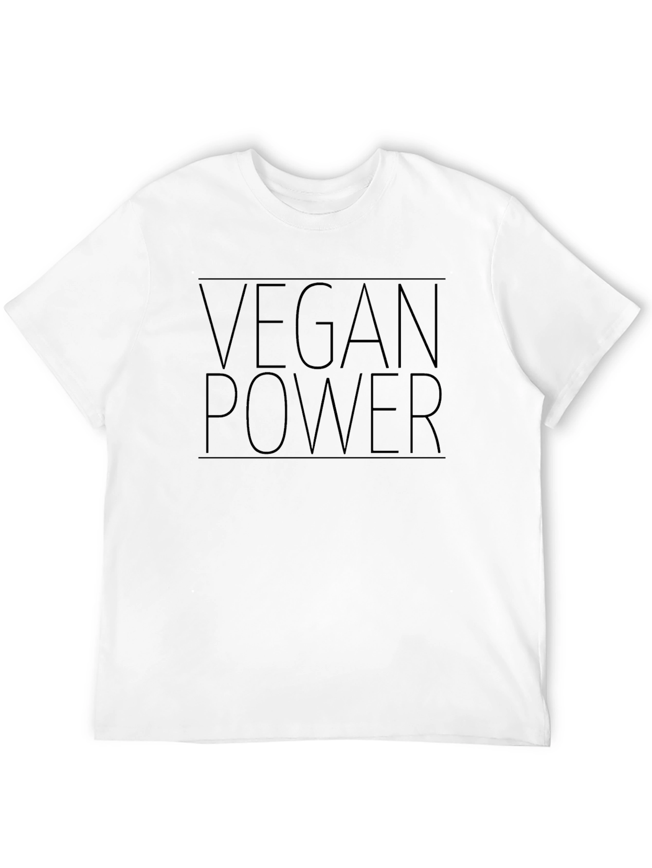 Vegan Power T-Shirt - Black Modern Design