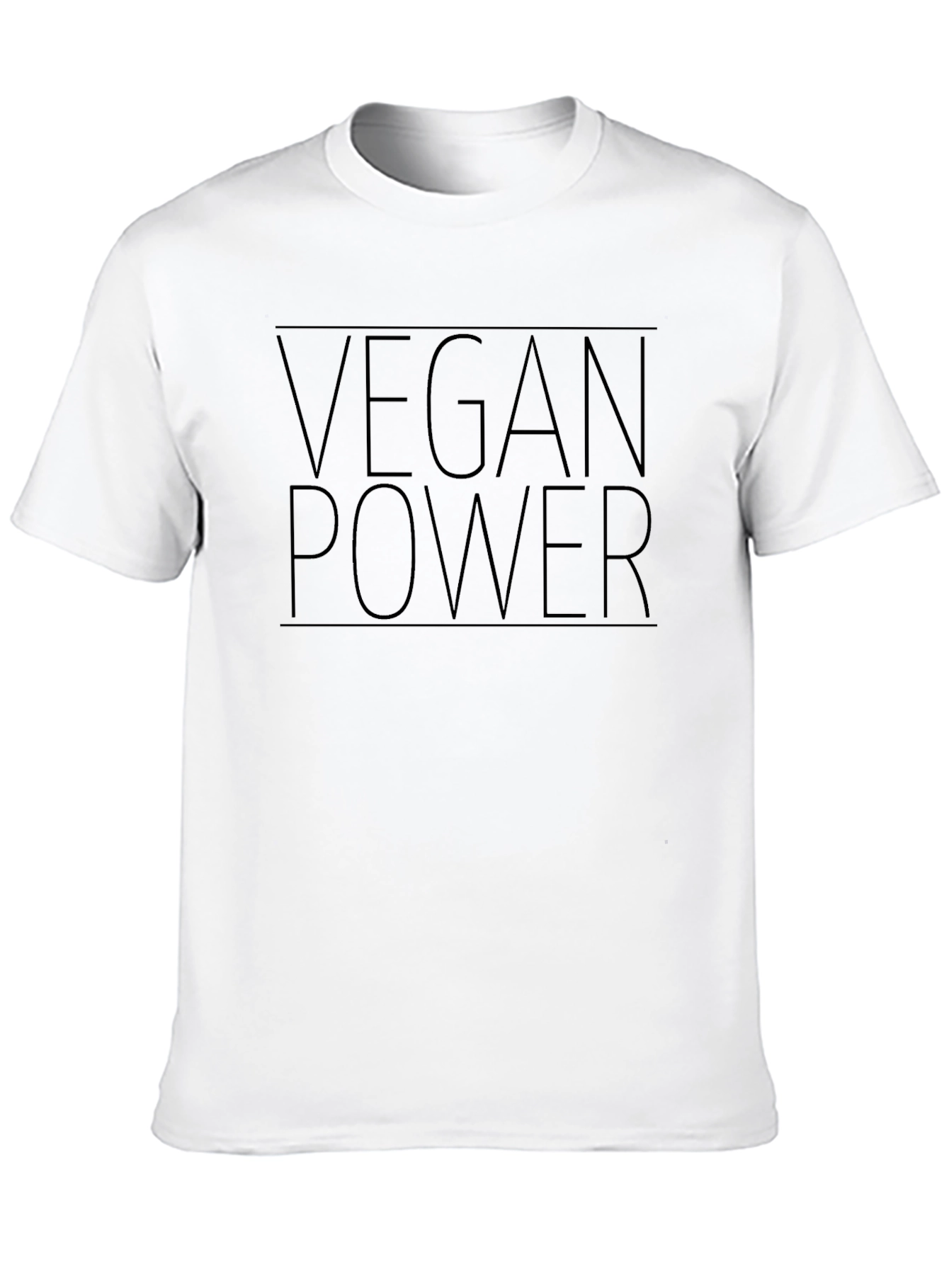 Vegan Power T-Shirt - Black Modern Design