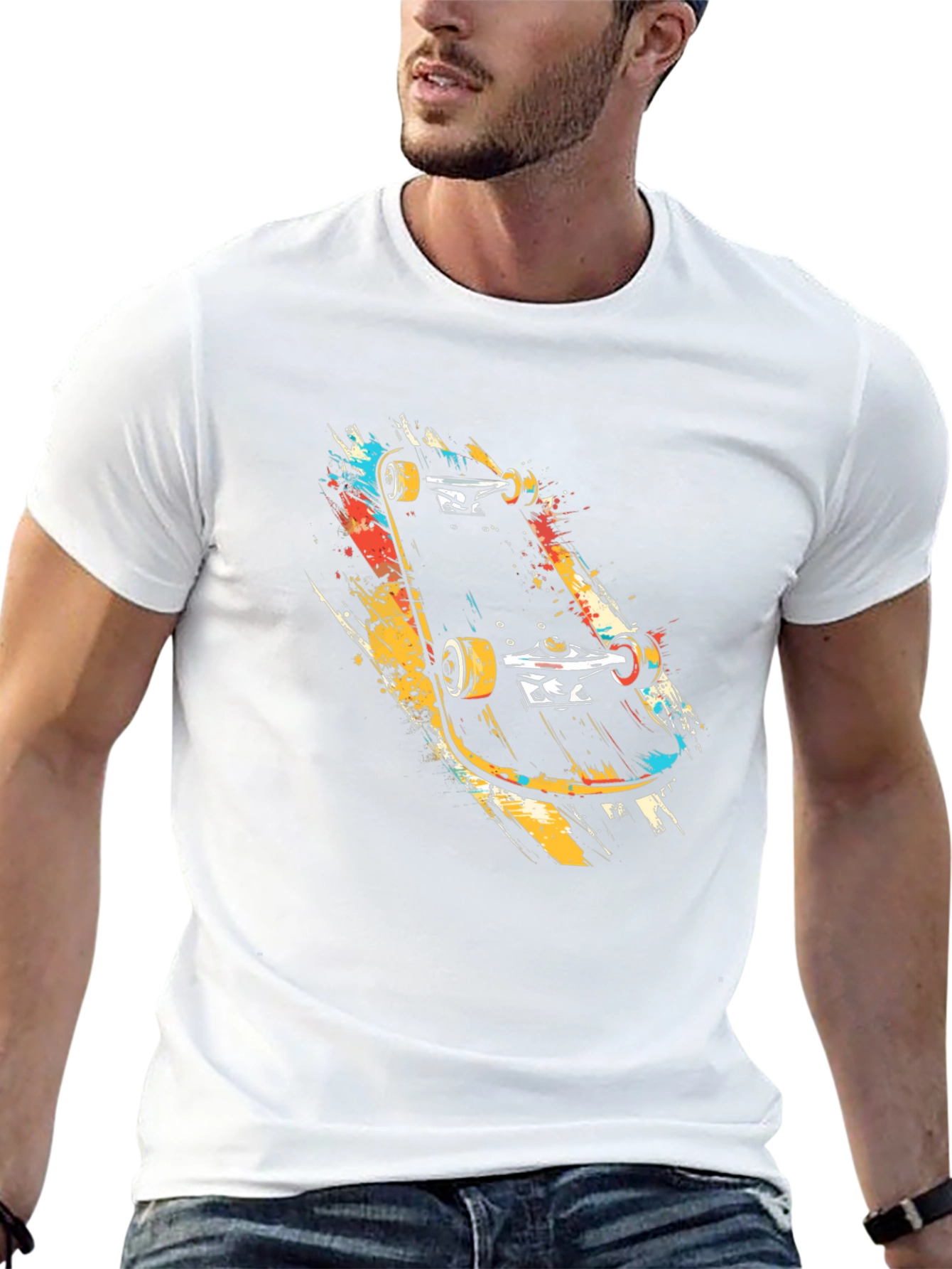 Skateboard Graphic Tee - Cool Streetwear Style