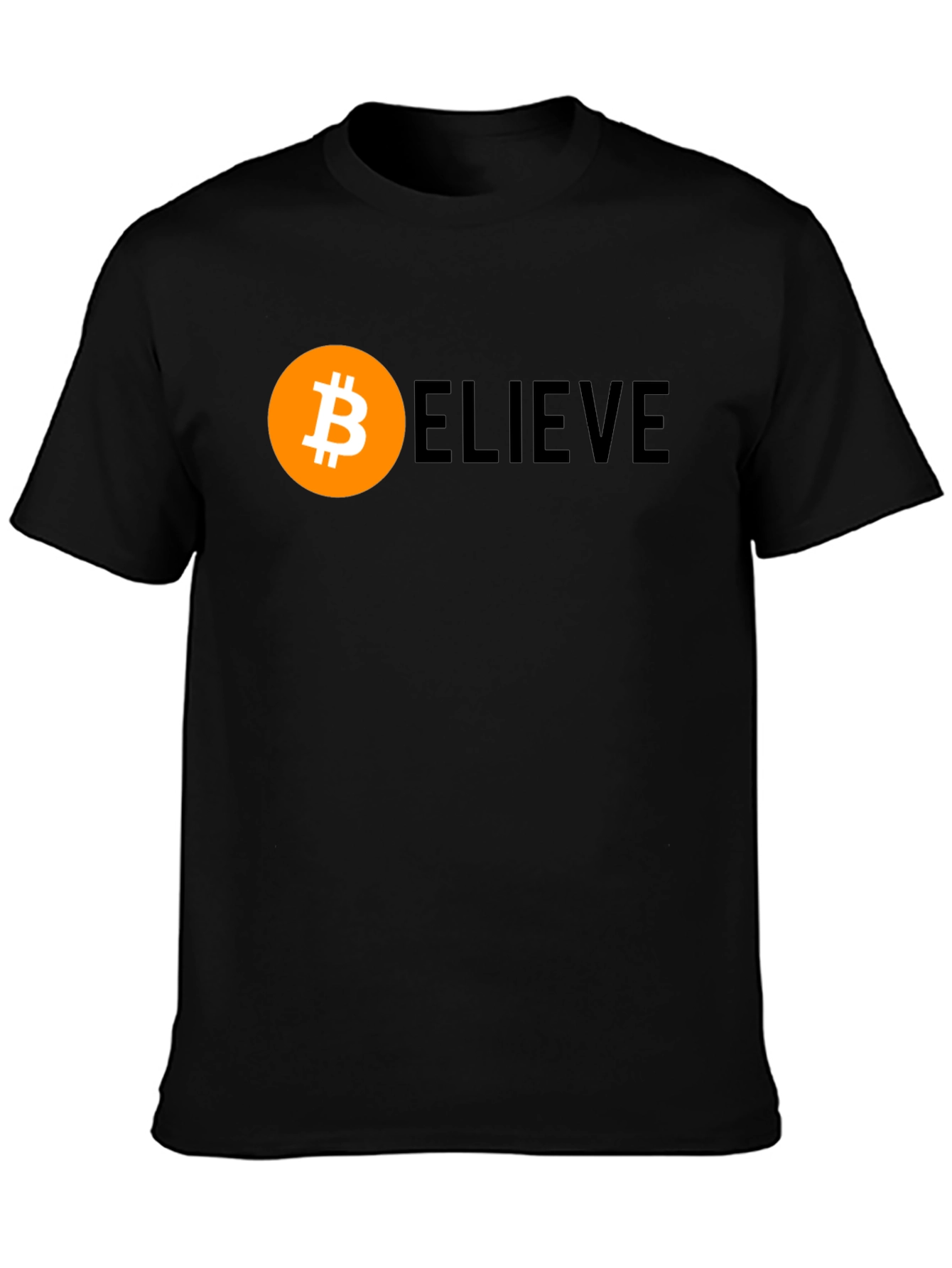 Bitcoin BELIEVE Crypto T-Shirt - Black