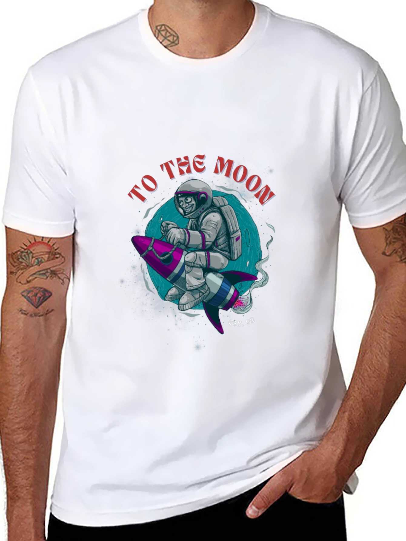 To the Moon Astronaut T-Shirt - Black